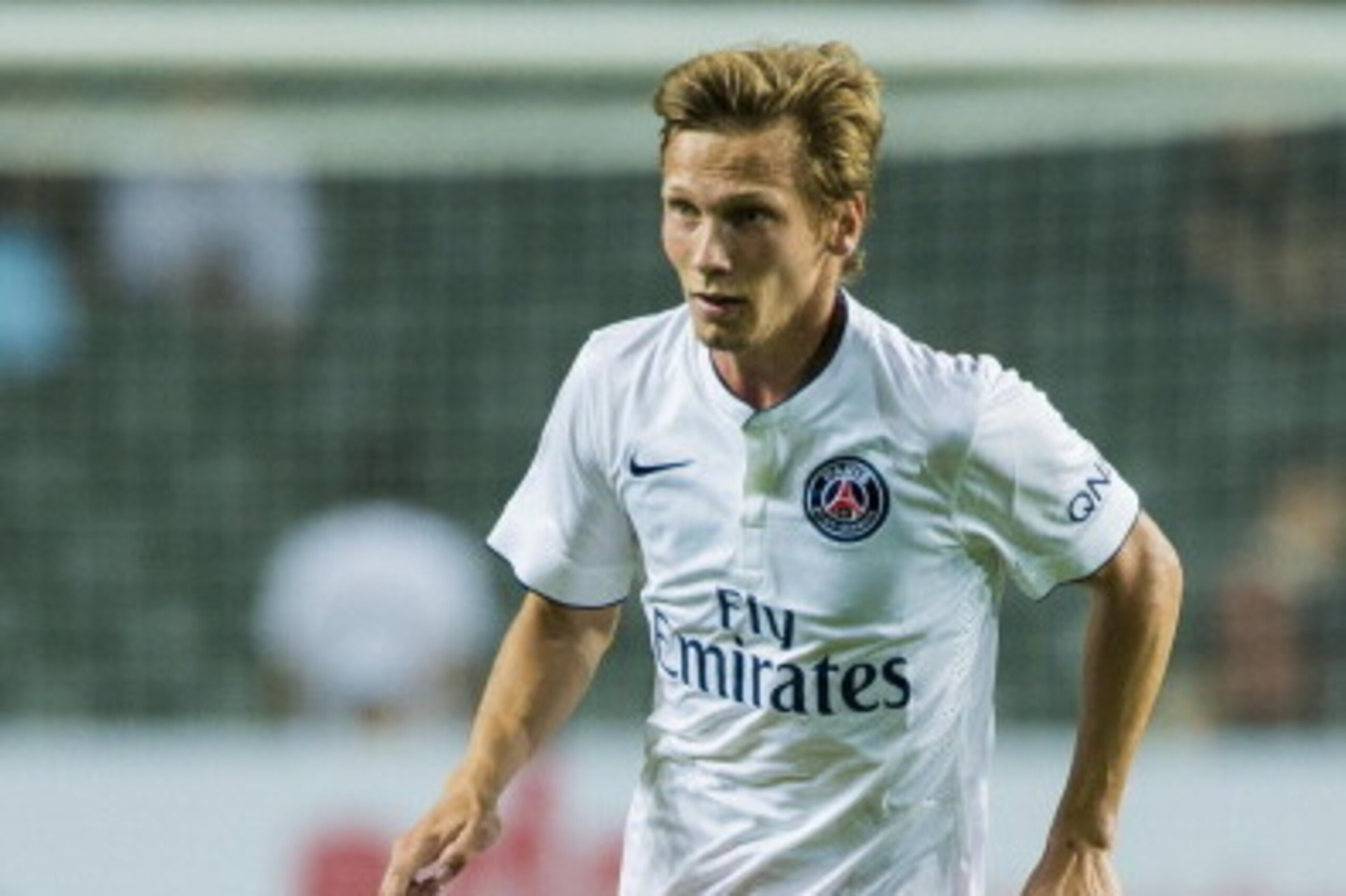 HONG KONG - JULY 29:  Clement Chantome of Paris Saint-Germain in action during the friendly match between Kitchee and Paris Saint-Germain at Hong Kong Stadium on July 29, 2014 in Hong Kong, Hong Kong.  (Photo by Victor Fraile/Getty Images)