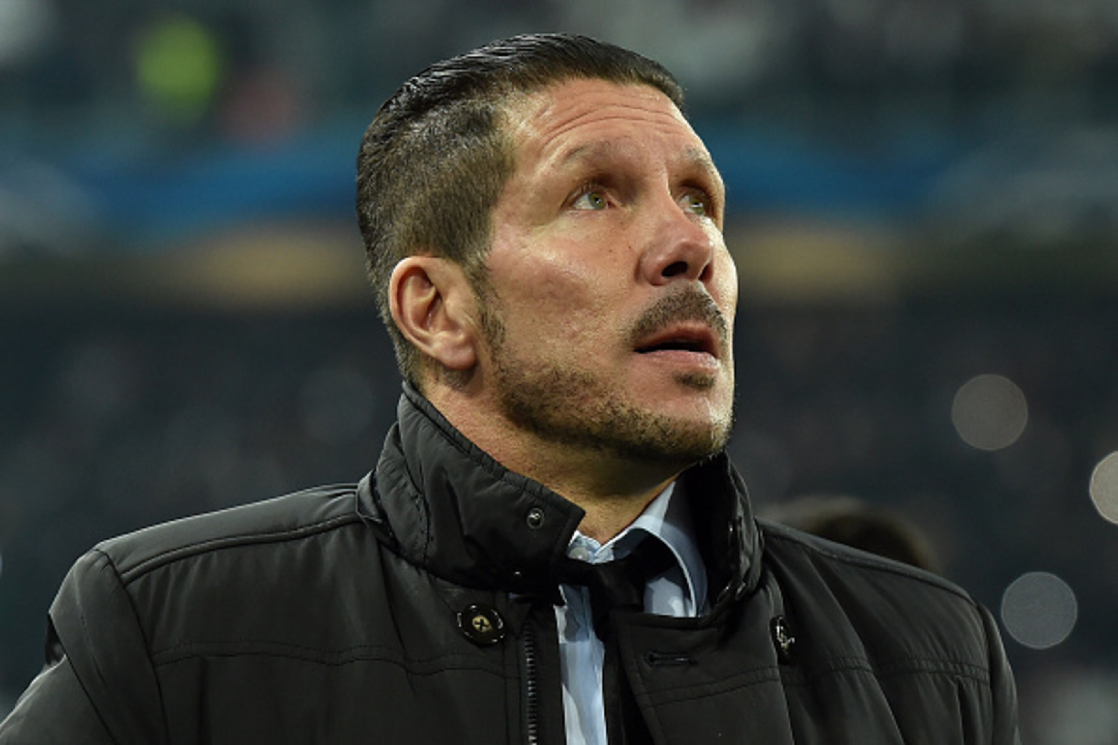 TURIN, ITALY - DECEMBER 09:  Club Atletico de Madrid head coach Diego Simeone looks on during the UEFA Champions League group A match between Juventus and Club Atletico de Madrid at Juventus Arena on December 9, 2014 in Turin, Italy.  (Photo by Valerio Pe