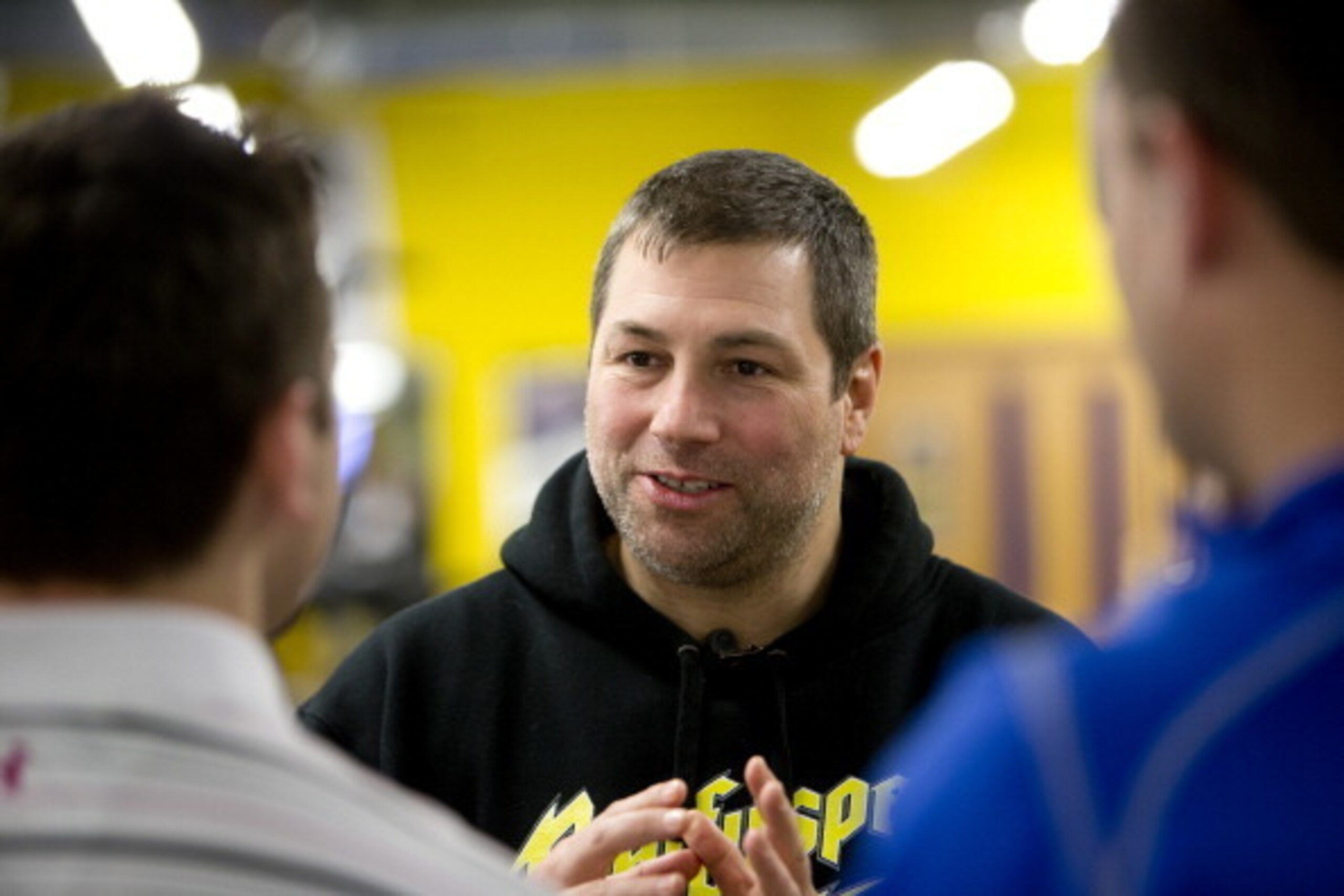 MILWAUKEE, WI - JANUARY 16:  Duke Rufus takes an interview during Media Day at Roufusport Mixed Martial Arts Academy on January 16, 2014 in Milwaukee, Wisconsin. (Photo by Mike McGinnis/Getty Images)