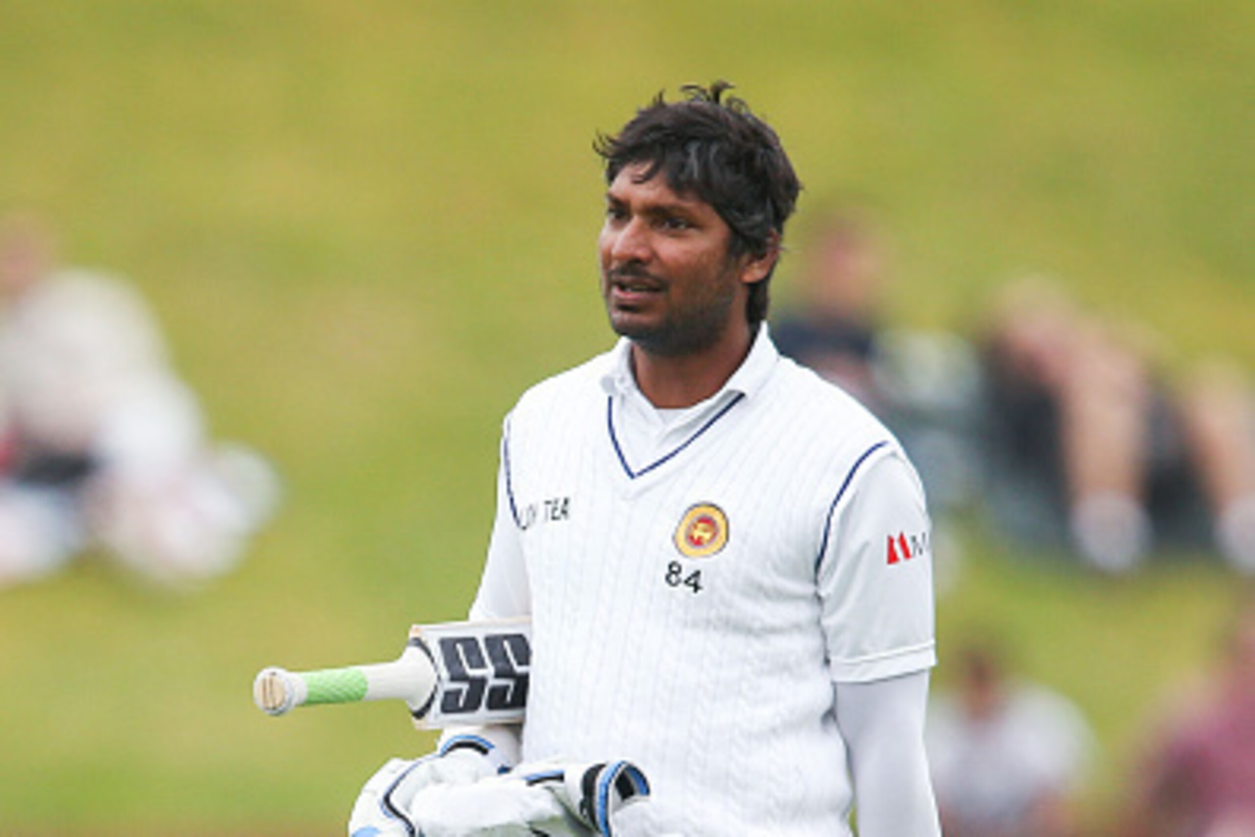 WELLINGTON, NEW ZEALAND - JANUARY 07: Kumar Sangakkara of Sri Lanka leaves the field after being dismissed during day five of the Second Test match between New Zealand and Sri Lanka at Basin Reserve on January 7, 2015 in Wellington, New Zealand. (Photo WELLINGTON, NEW ZEALAND - JANUARY 07: Kumar Sangakkara of Sri Lanka leaves the field after being dismissed during day five of the Second Test match between New Zealand and Sri Lanka at Basin Reserve on January 7, 2015 in Wellington, New Zealand. (Photo
