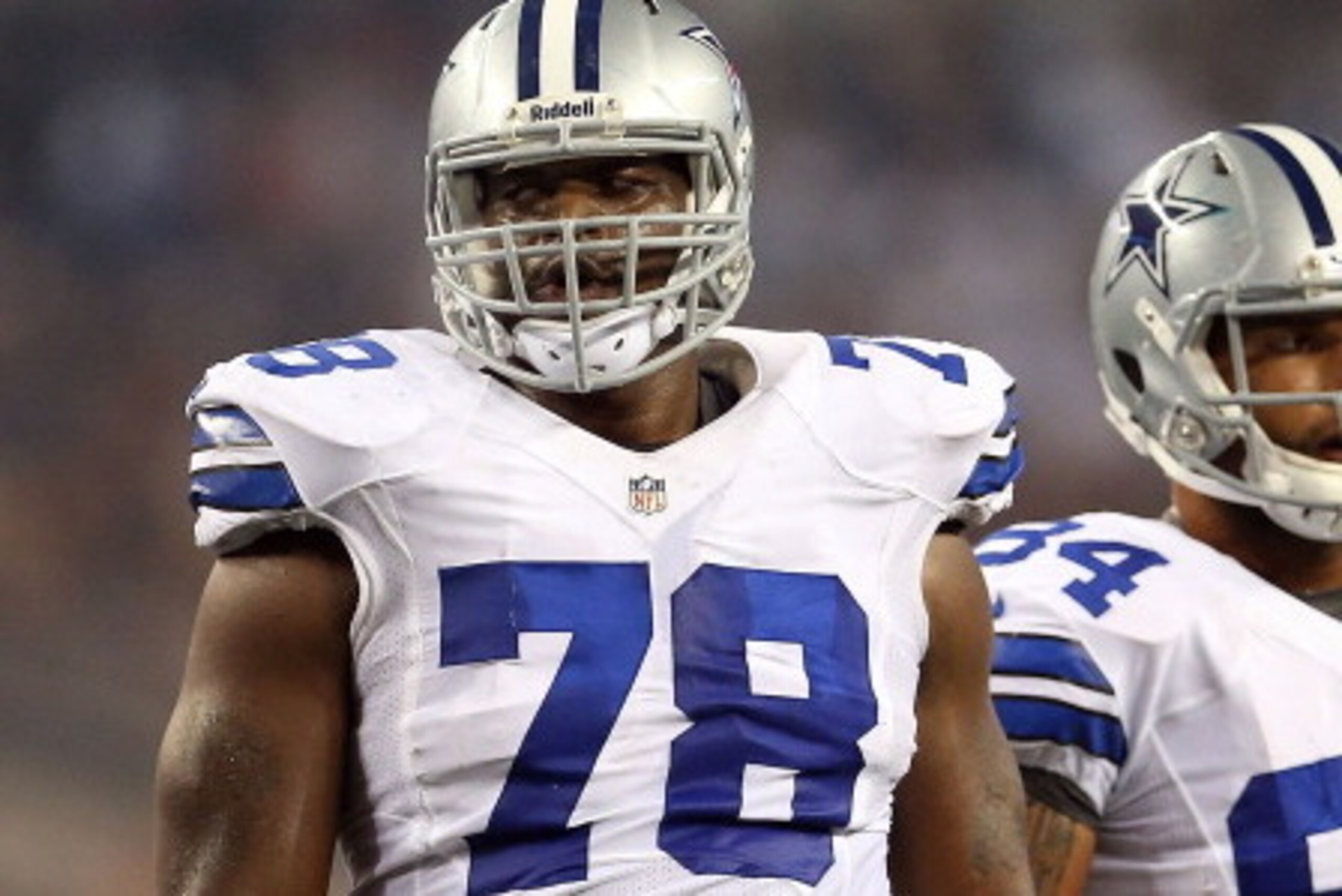 ARLINGTON, TX - AUGUST 29:   Jermey Parnell #78 of the Dallas Cowboys at Cowboys Stadium on August 29, 2012 in Arlington, Texas.  (Photo by Ronald Martinez/Getty Images)