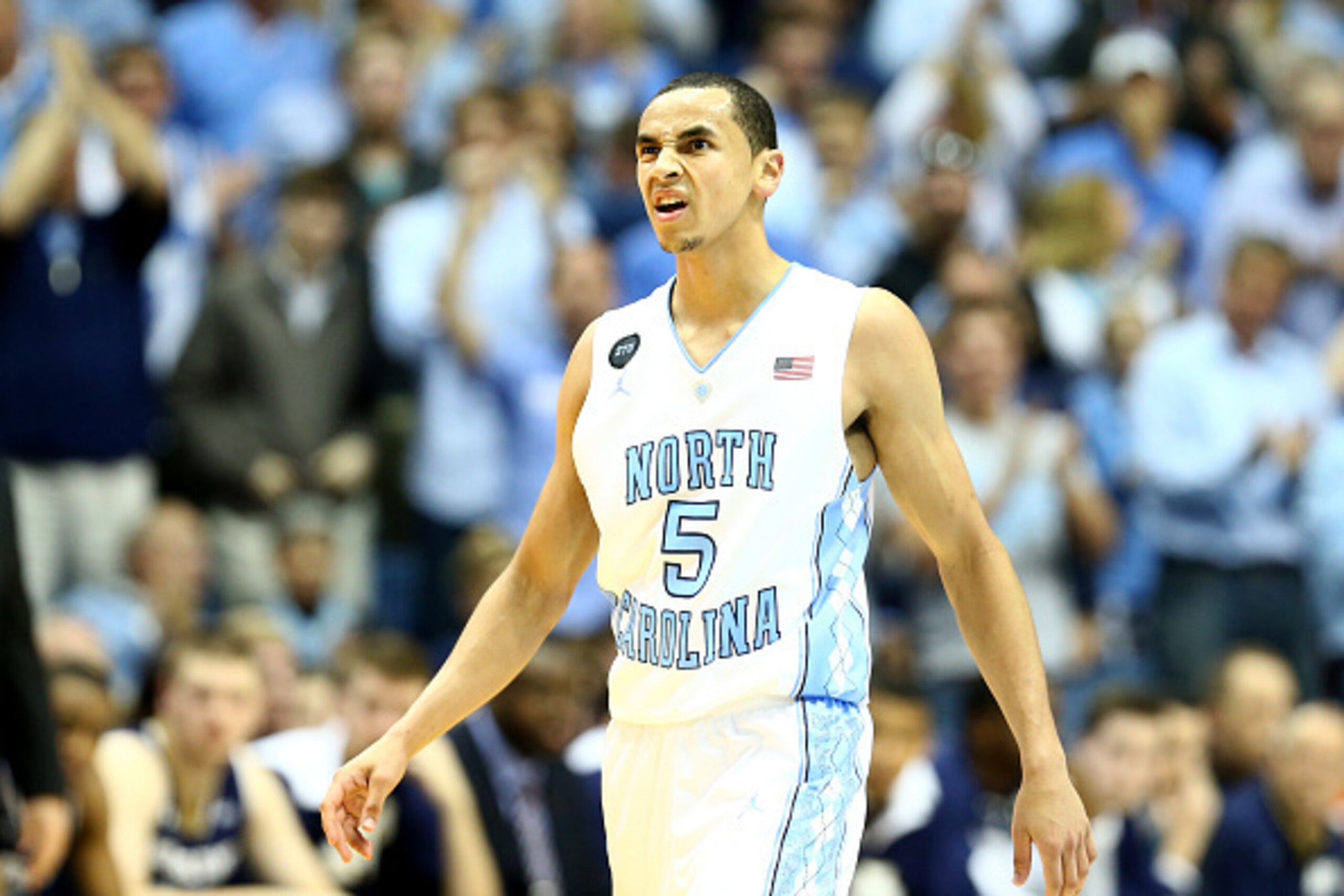 CHAPEL HILL, NC - JANUARY 05: Marcus Paige #5 of the North Carolina Tar Heels reacts after a play during their game against the Notre Dame Fighting Irish at Dean Smith Center on January 5, 2015 in Chapel Hill, North Carolina. (Photo by Streeter Lecka/Ge CHAPEL HILL, NC - JANUARY 05: Marcus Paige #5 of the North Carolina Tar Heels reacts after a play during their game against the Notre Dame Fighting Irish at Dean Smith Center on January 5, 2015 in Chapel Hill, North Carolina. (Photo by Streeter Lecka/Ge