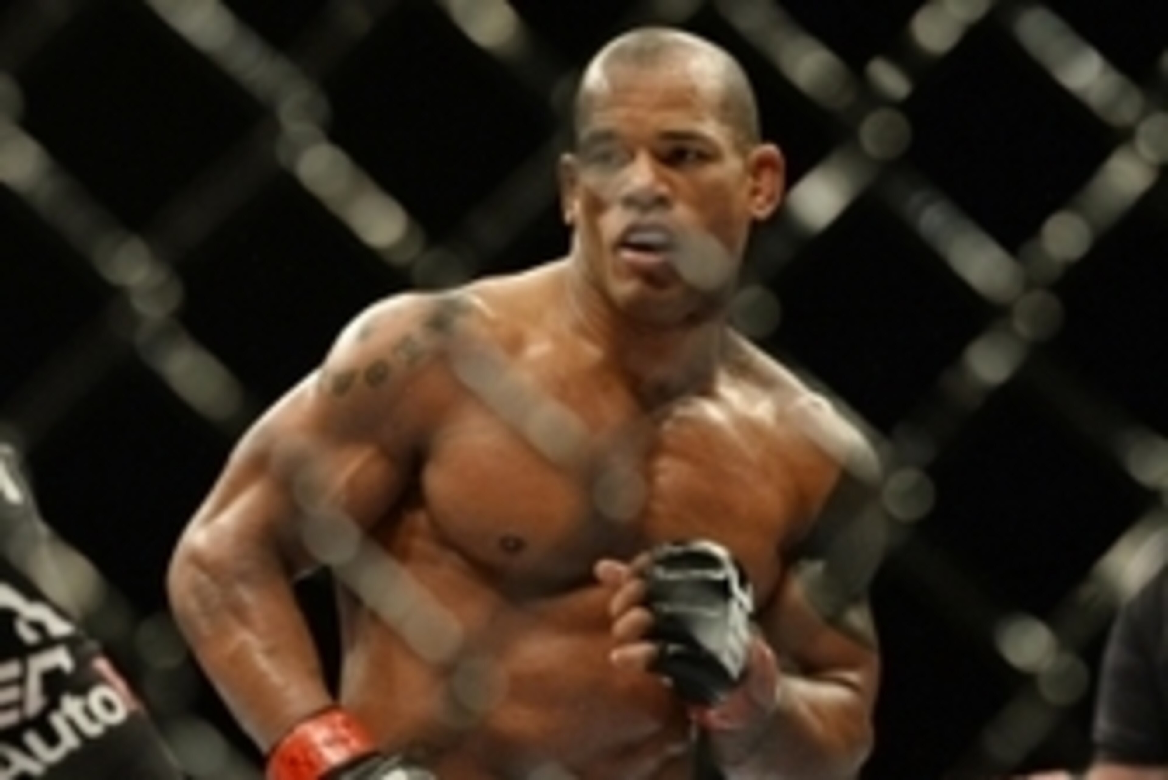 Jan 3, 2015; Las Vegas, NV, USA; Hector Lombard (red gloves) his welterweight bout at UFC 182 at MGM Grand Garden Arena. Mandatory Credit: Jayne Kamin-Oncea-USA TODAY Sports