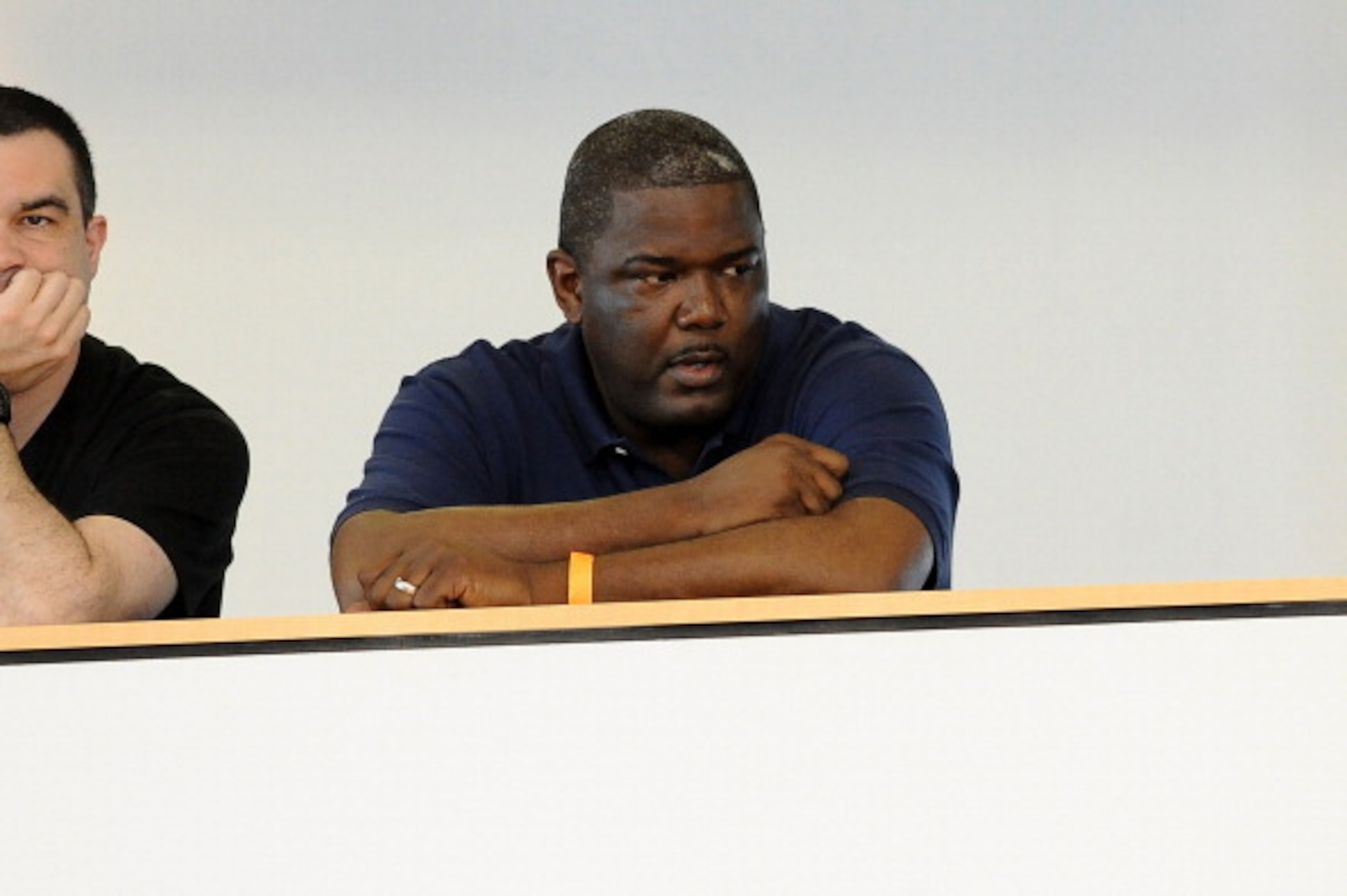 LAS VEGAS, NV - JULY 23:  Joe Dumars watches the USA Basketball Men's National Team practice at Training Camp at the Mendenhall Center on July 23, 2013, in Las Vegas, Nevada.  NOTE TO USER: User expressly acknowledges and agrees that, by downloading and/o