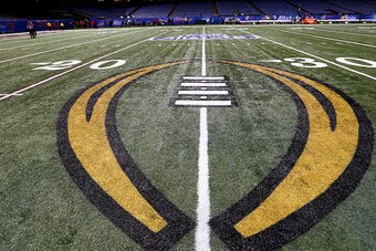 NEW ORLEANS, LA - JANUARY 01:  A general view of the field before play during the All State Sugar Bowl at the Mercedes-Benz Superdome on January 1, 2015 in New Orleans, Louisiana.  (Photo by Streeter Lecka/Getty Images)