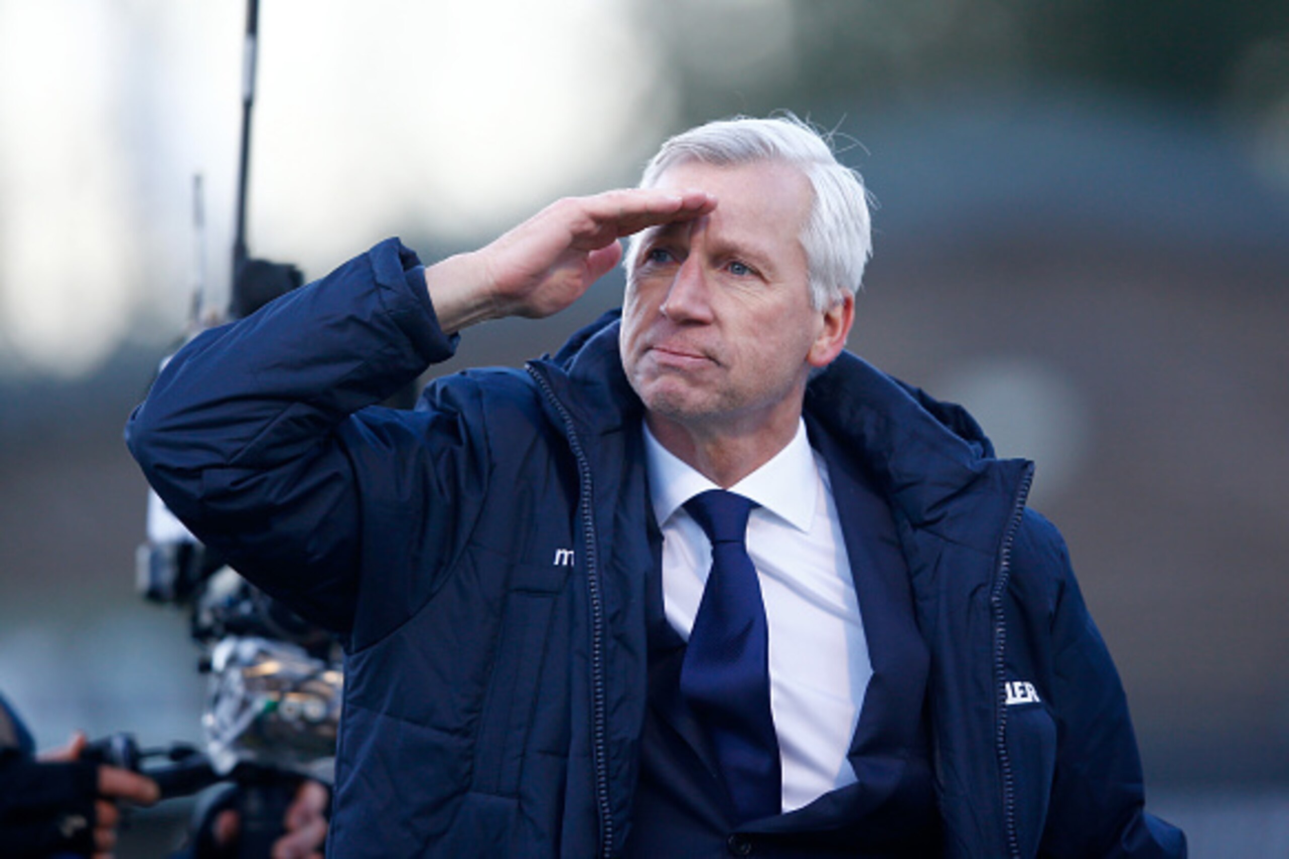 DOVER, ENGLAND - JANUARY 04:  Alan Pardew of Crystal Palace acknowledges the fans after the FA Cup third round match between Dover Athletic and Crystal Palace at the Crabble Athletic ground on January 4, 2015 in Dover, England.  (Photo by Clive Rose/Getty