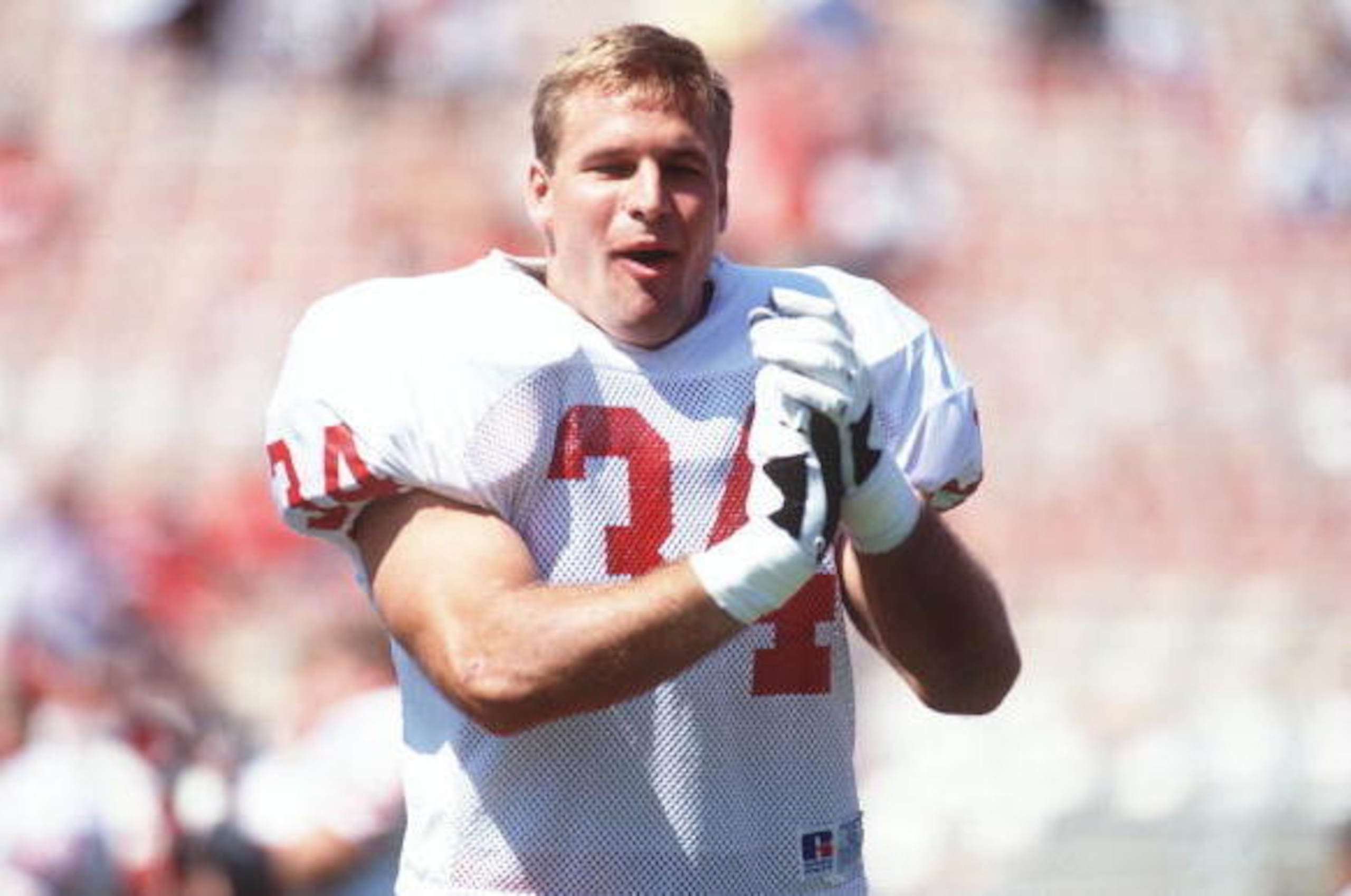 18 Sep 1993: NEBRASKA LINEBACKER TREV ALBERTS IS A HAPPY MAN FOLLOWING THE CORNHUSKERS14-13 VICTORY OVER THE UCLA BRUINS.
