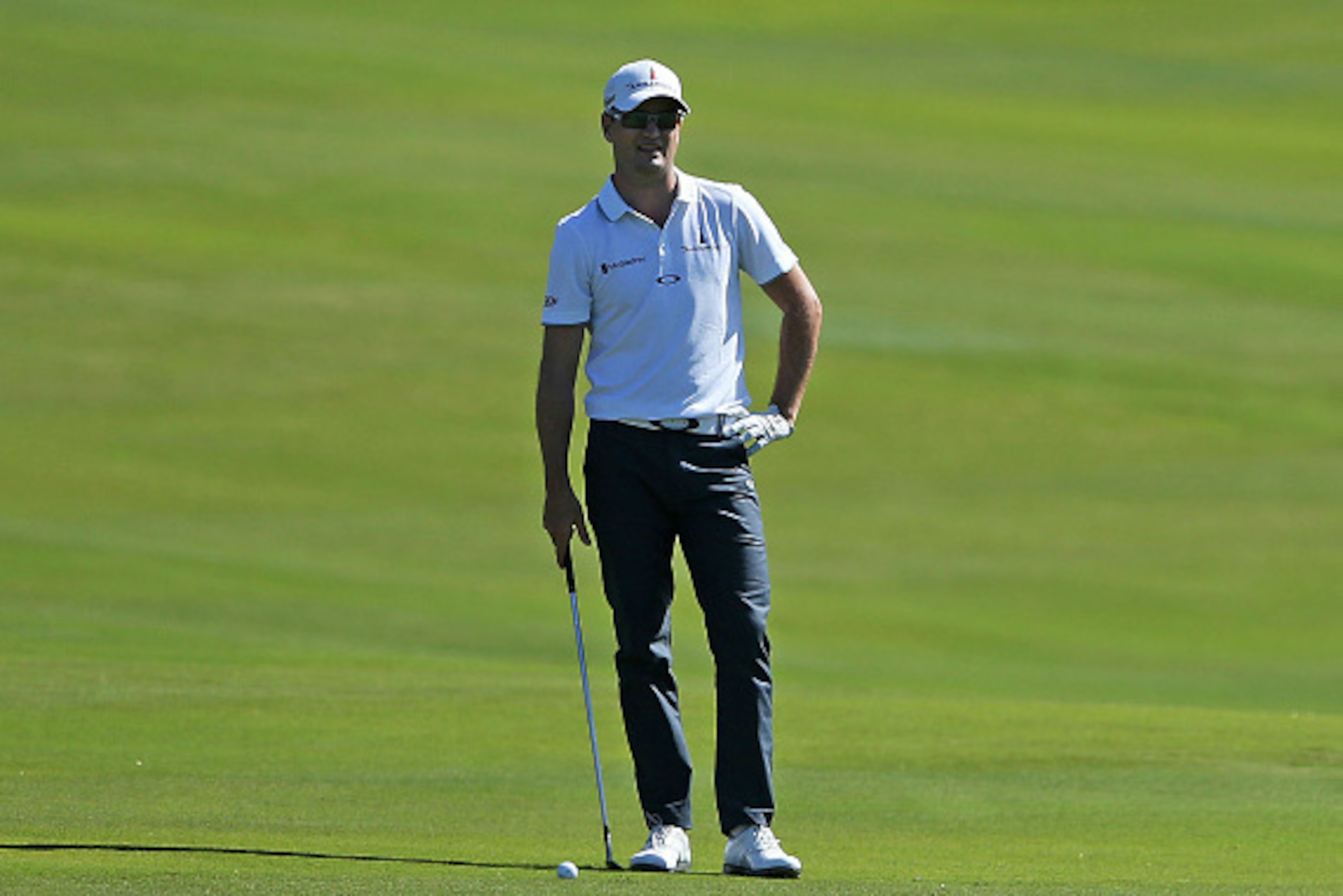 LAHAINA, HI - JANUARY 07:  Zach Johnson reacts on the 18th hole during a practice round prior to the Hyundai Tournament of Champions at Plantation Course at Kapalua Golf Club on January 7, 2015 in Lahaina, Hawaii.  (Photo by Andy Lyons/Getty Images)