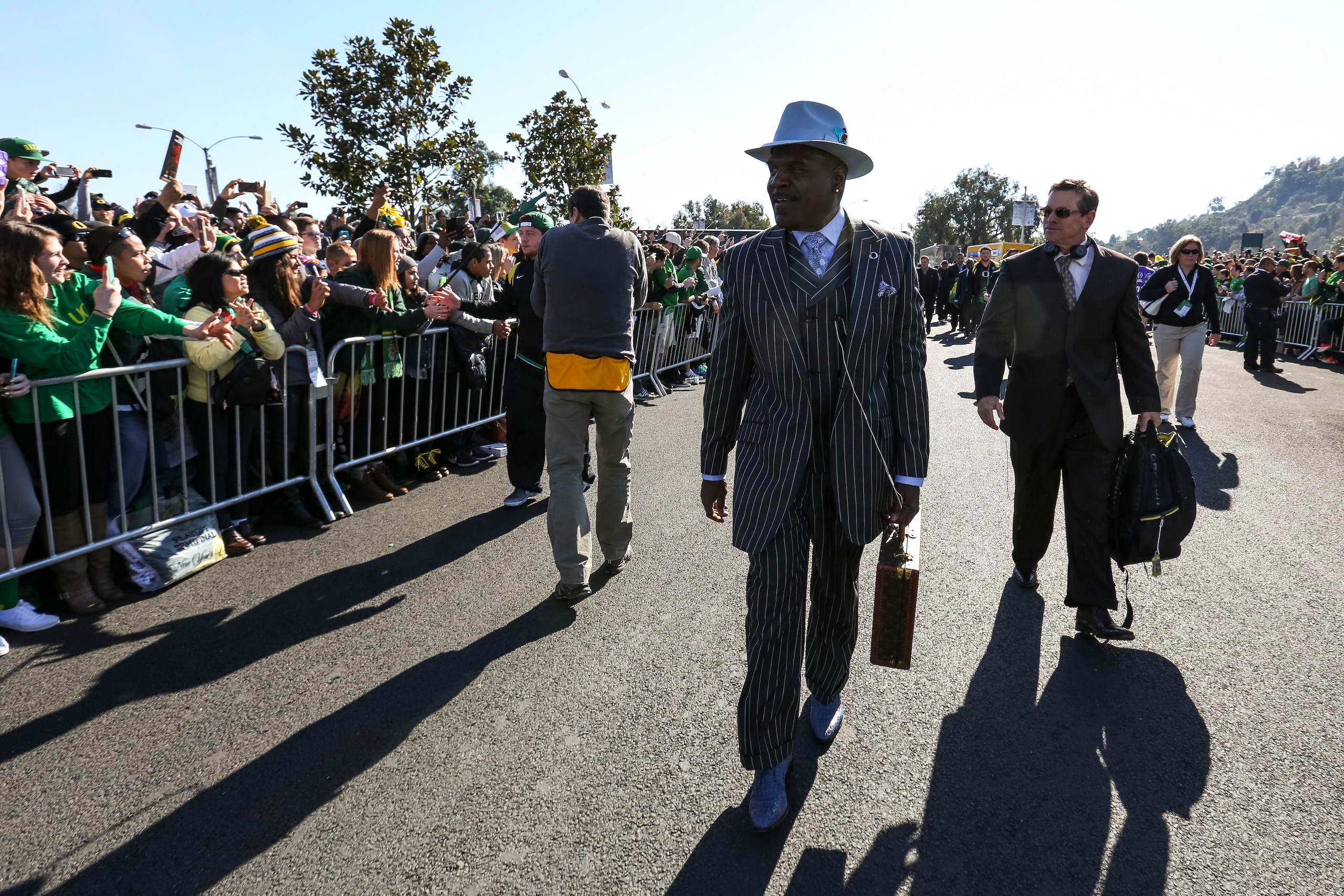 Oregon running backs coach Gary Campbell Oregon running backs coach Gary Campbell