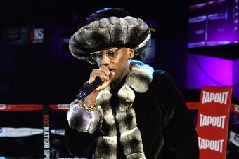 NEW YORK, NY - JANUARY 09:  Fabolous performs as Roc Nation Sports Presents: throne boxing at The Theater at Madison Square Garden on January 9, 2015 in New York City.  (Photo by Jamie McCarthy/Getty Images for Roc Nation Sports)
