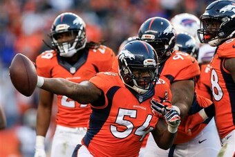 Brandon Marshall (#54) has become one of the league's best linebackers this season.