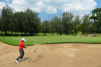 JOHANNESBURG, SOUTH AFRICA - JANUARY 10:  Andy Sullivan of England plays a shot during the third round of the South African Open at Glendower Golf Club on January 10, 2015 in Johannesburg, South Africa.  (Photo by Stuart Franklin/Getty Images)