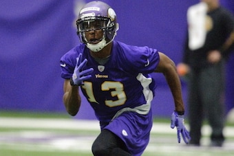 EDEN PRAIRIE, MN - MAY 03: Duron Carter #13 of the Minnesota Vikings runs a drill during a rookie minicamp on May 3, 2013 at Winter Park in Eden Prairie, Minnesota. (Photo by Hannah Foslien/Getty Images)