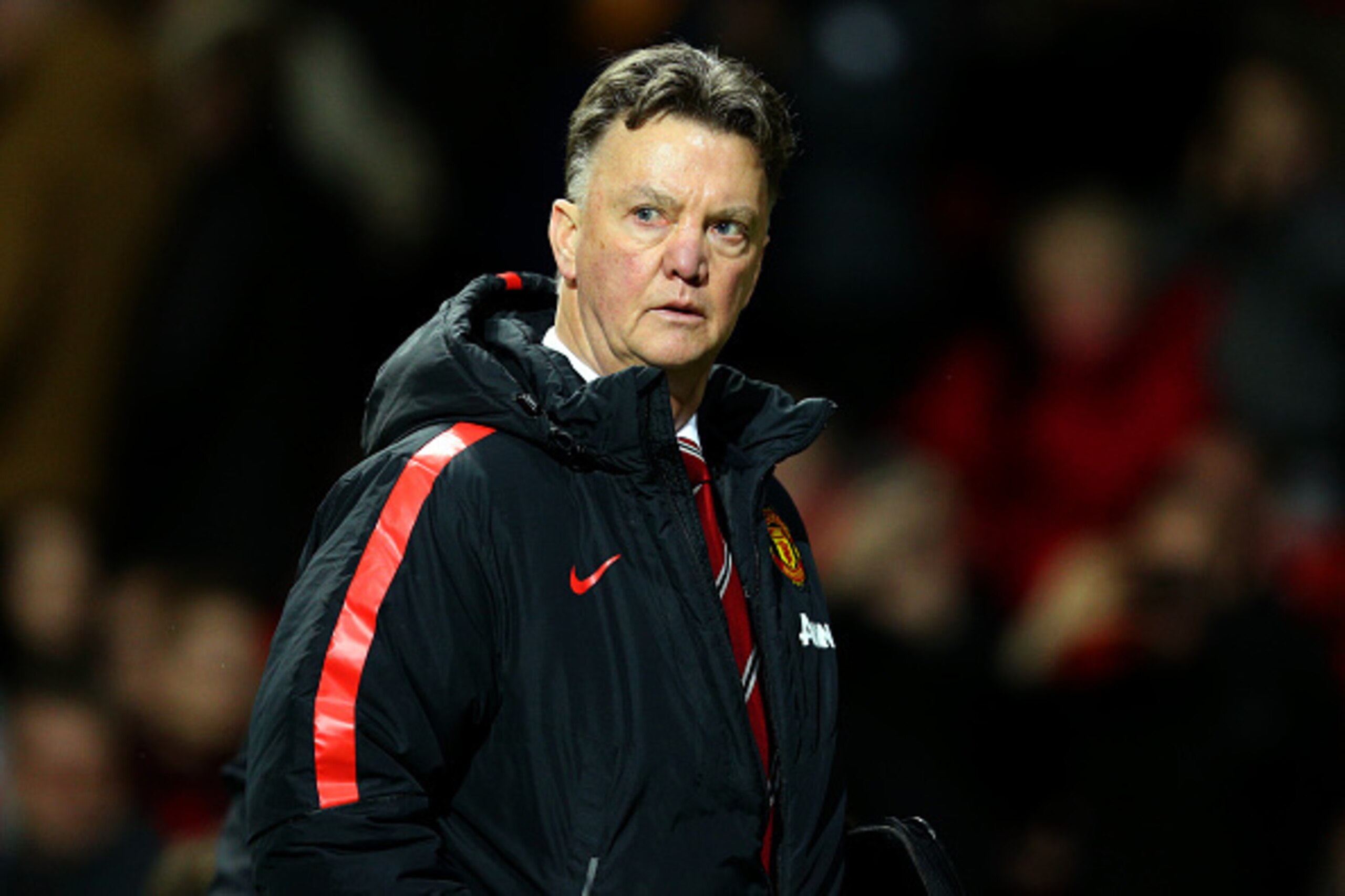 MANCHESTER, ENGLAND - JANUARY 11:  Louis van Gaal, manager of Manchester United looks on after the Barclays Premier League match between Manchester United and Southampton at Old Trafford on January 11, 2015 in Manchester, England.  (Photo by Clive Mason/G