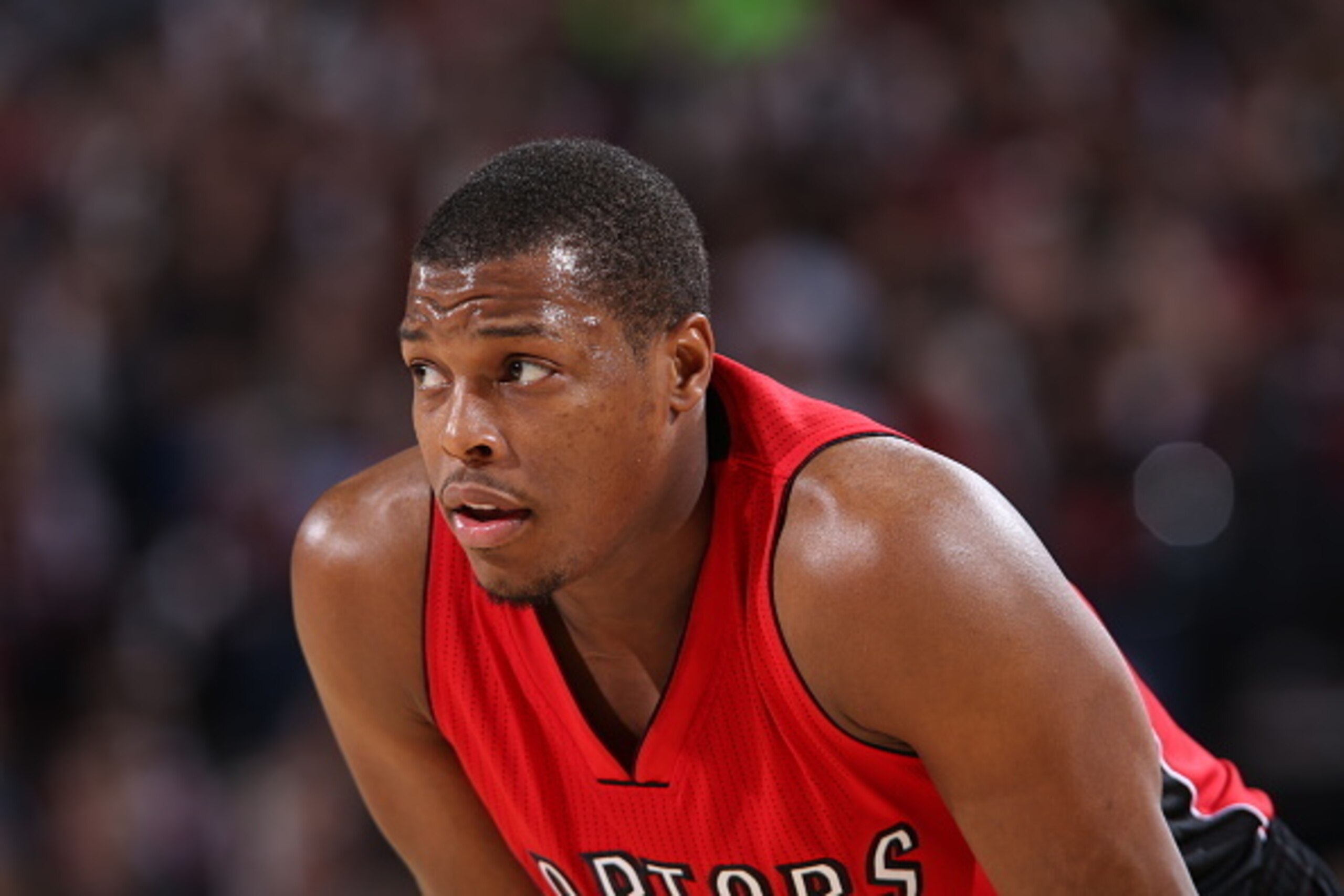 PORTLAND, OR - DECEMBER 30:  Kyle Lowry #7 of the Toronto Raptors during the game against the Portland Trail Blazers on December 30, 2014 at the Moda Center Arena in Portland, Oregon. NOTE TO USER: User expressly acknowledges and agrees that, by downloadi