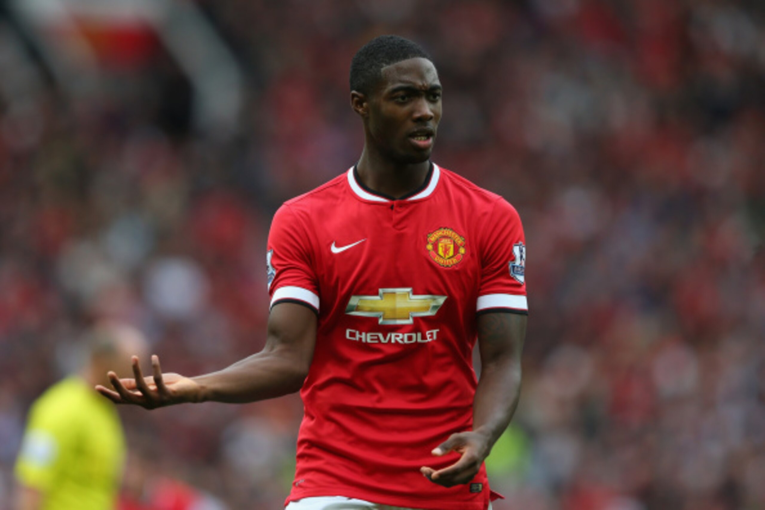 MANCHESTER, ENGLAND - AUGUST 16:  Tyler Blackett of Manchester United in action during the Barclays Premier League match between Manchester United and Swansea City at Old Trafford on August 16, 2014 in Manchester, England.  (Photo by Alex Livesey/Getty Im