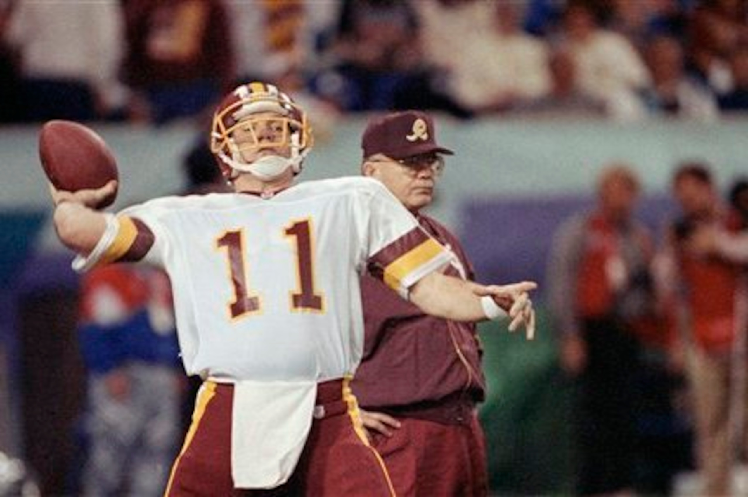Gibbs expertly tutored three championship-winning quarterbacks.