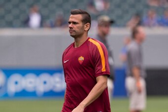 PHILADELPHIA, PA - AUGUST 2: Defender Leandro Castan #5 of AS Roma participates in the match against FC Internazionale Milano during the International Champions Cup on August 2, 2014 at Lincoln Financial Field in Philadelphia, Pennsylvania. (Photo by Mitc