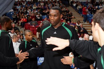 SACRAMENTO, CA - FEBRUARY 20:  Al Jefferson #7 of the Boston Celtics is introduced to the fans before the game against the Sacramento Kings on February 20, 2007 at ARCO Arena in Sacramento, California. The Kings won 104-101. NOTE TO USER: User expressly a