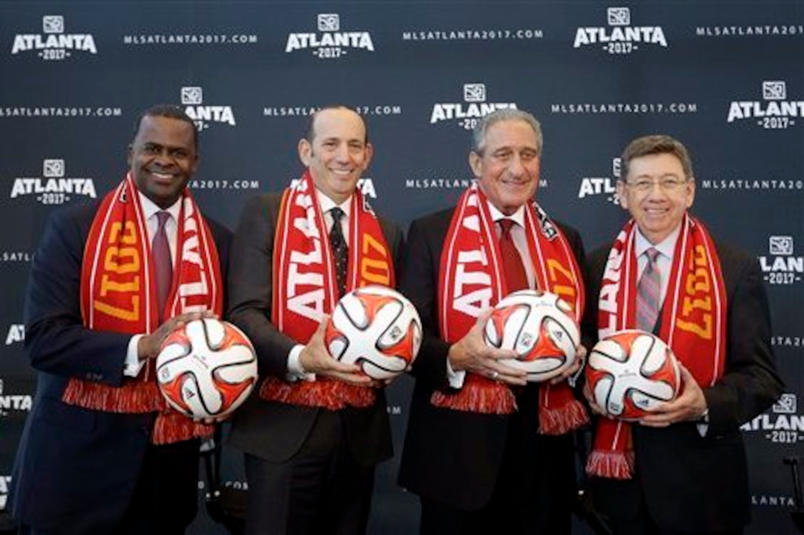 The announcement of an MLS franchise in Atlanta to begin in the 2017 season.