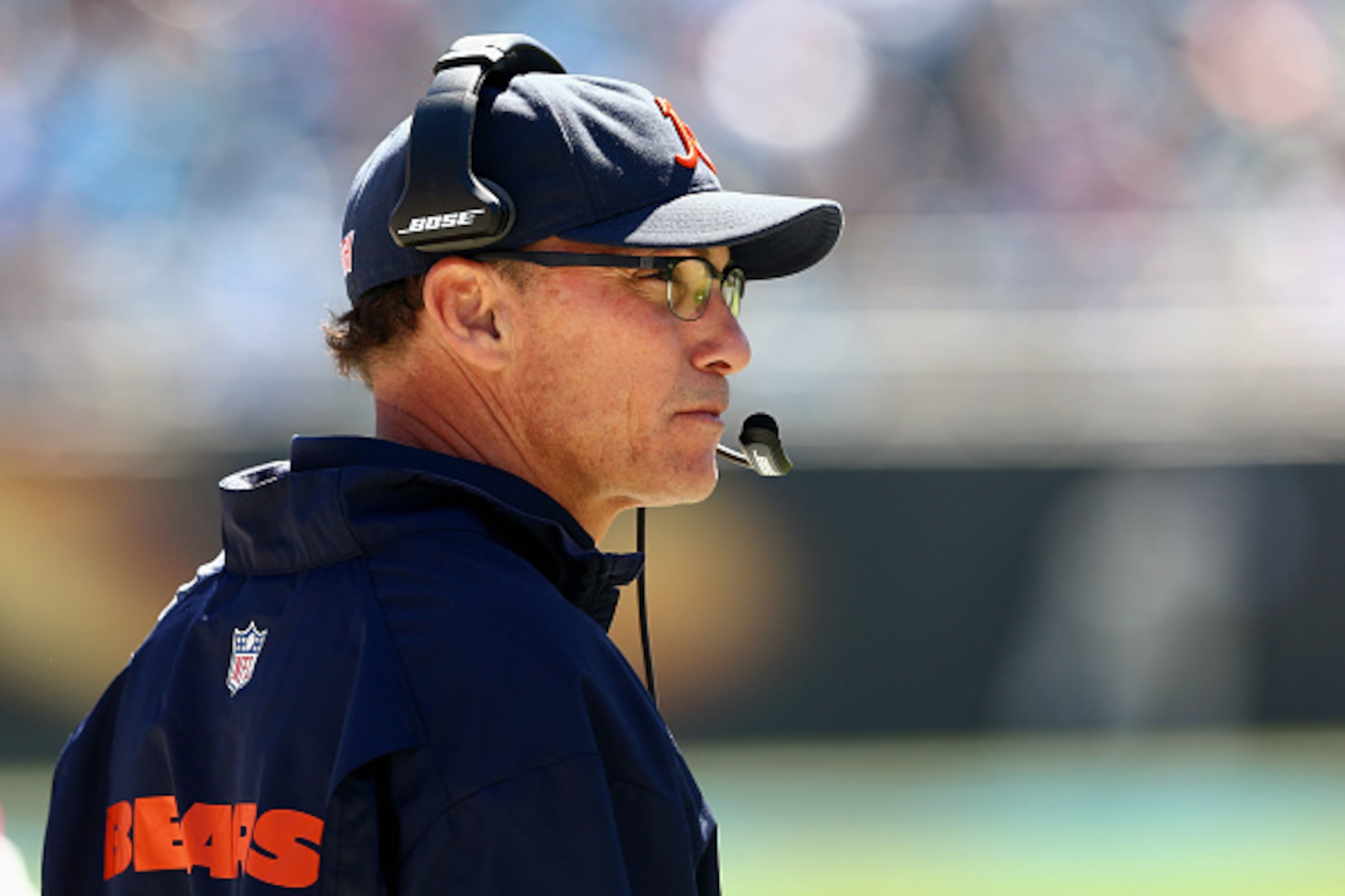 CHARLOTTE, NC - OCTOBER 05: Head Coach Marc Trestman of the Chicago Bears looks on during pregame against the Carolina Panthers at Bank of America Stadium on October 5, 2014 in Charlotte, North Carolina. (Photo by Streeter Lecka/Getty Images) CHARLOTTE, NC - OCTOBER 05: Head Coach Marc Trestman of the Chicago Bears looks on during pregame against the Carolina Panthers at Bank of America Stadium on October 5, 2014 in Charlotte, North Carolina. (Photo by Streeter Lecka/Getty Images)