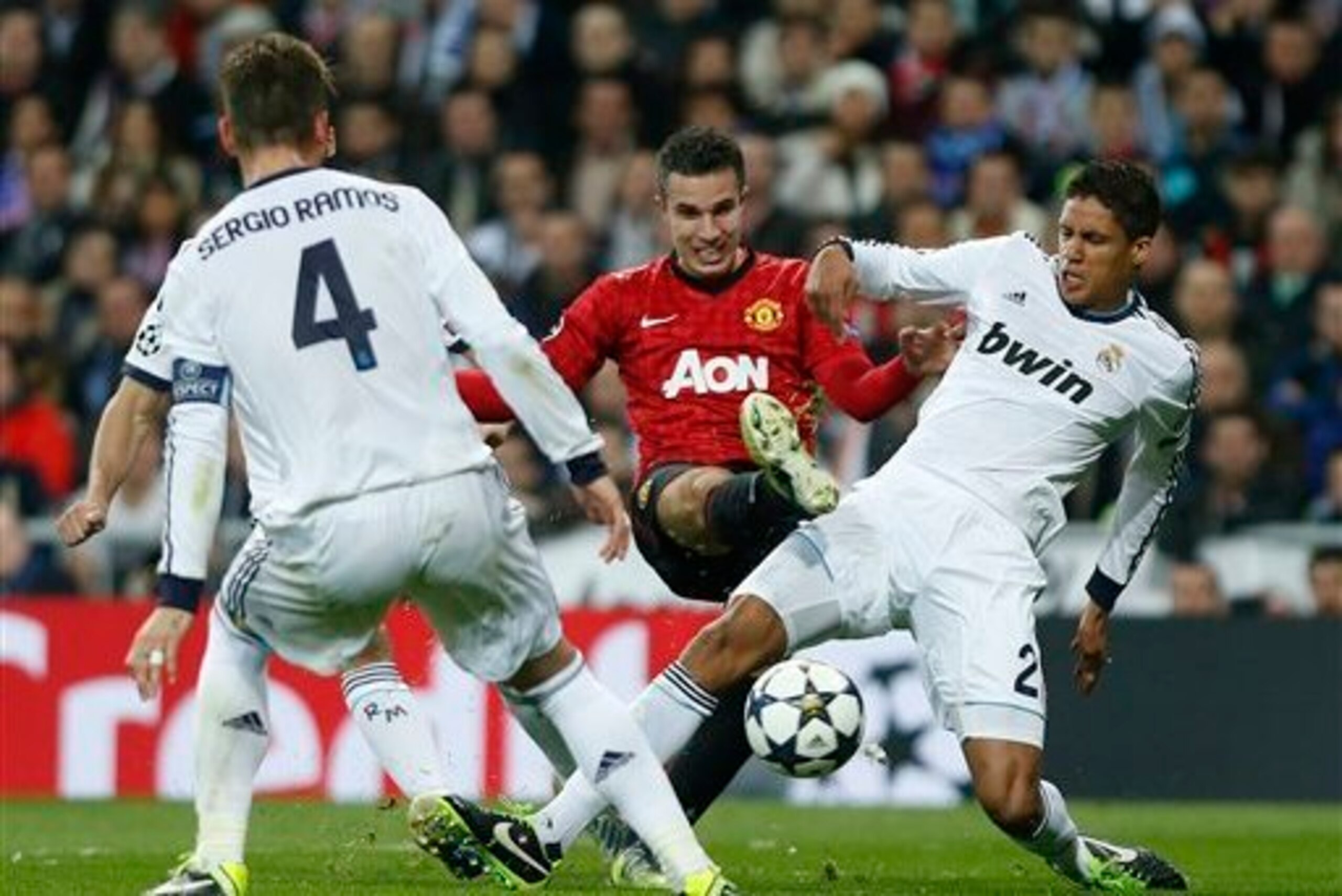 Pictured here in 2013, Ramos and Varane in tandem.
