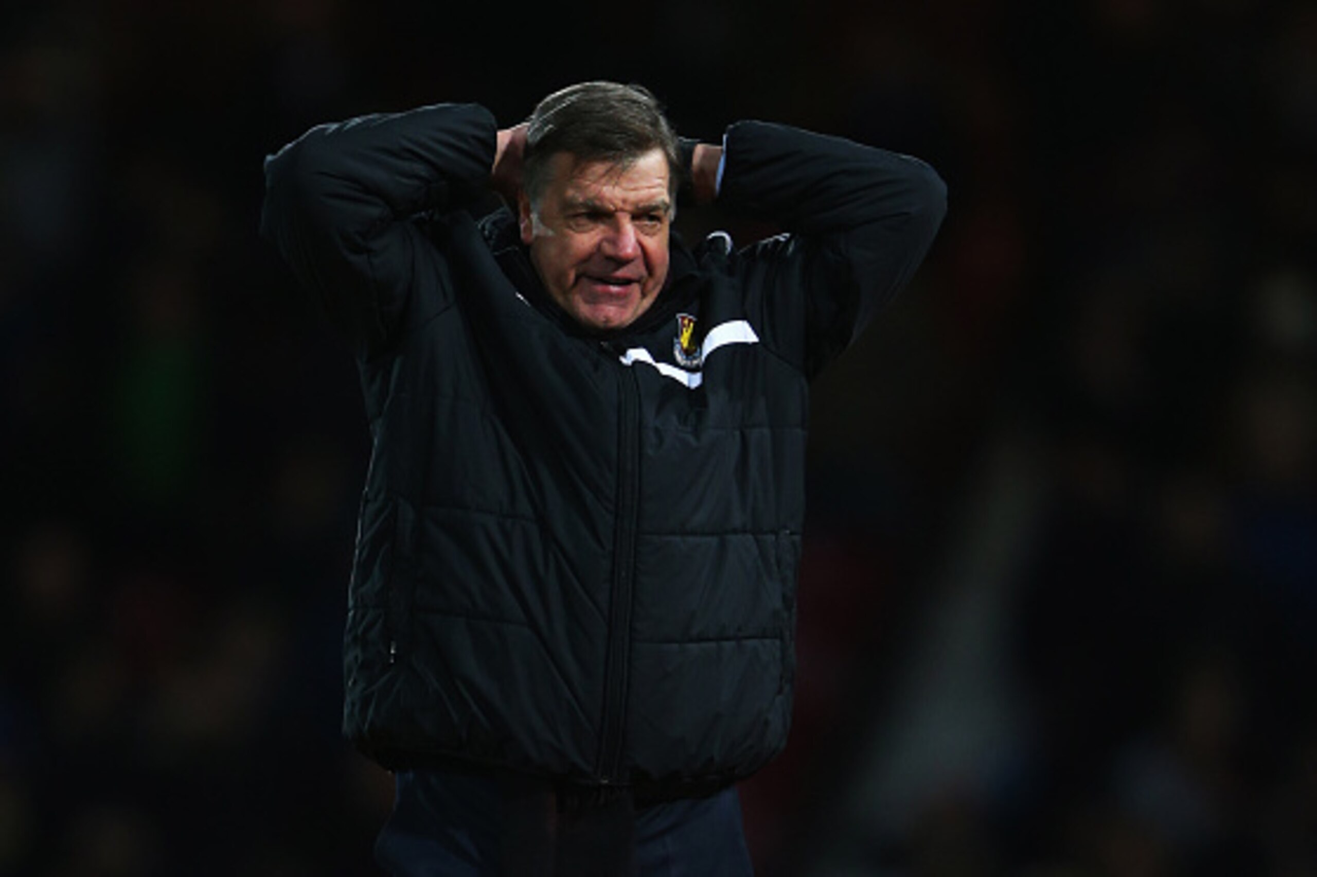 LONDON, ENGLAND - JANUARY 13:  Sam Allardyce manager of West Ham United reacts during the FA Cup Third Round Replay match between West Ham United and Everton at Boleyn Ground on January 13, 2015 in London, England.  (Photo by Ian Walton/Getty Images)