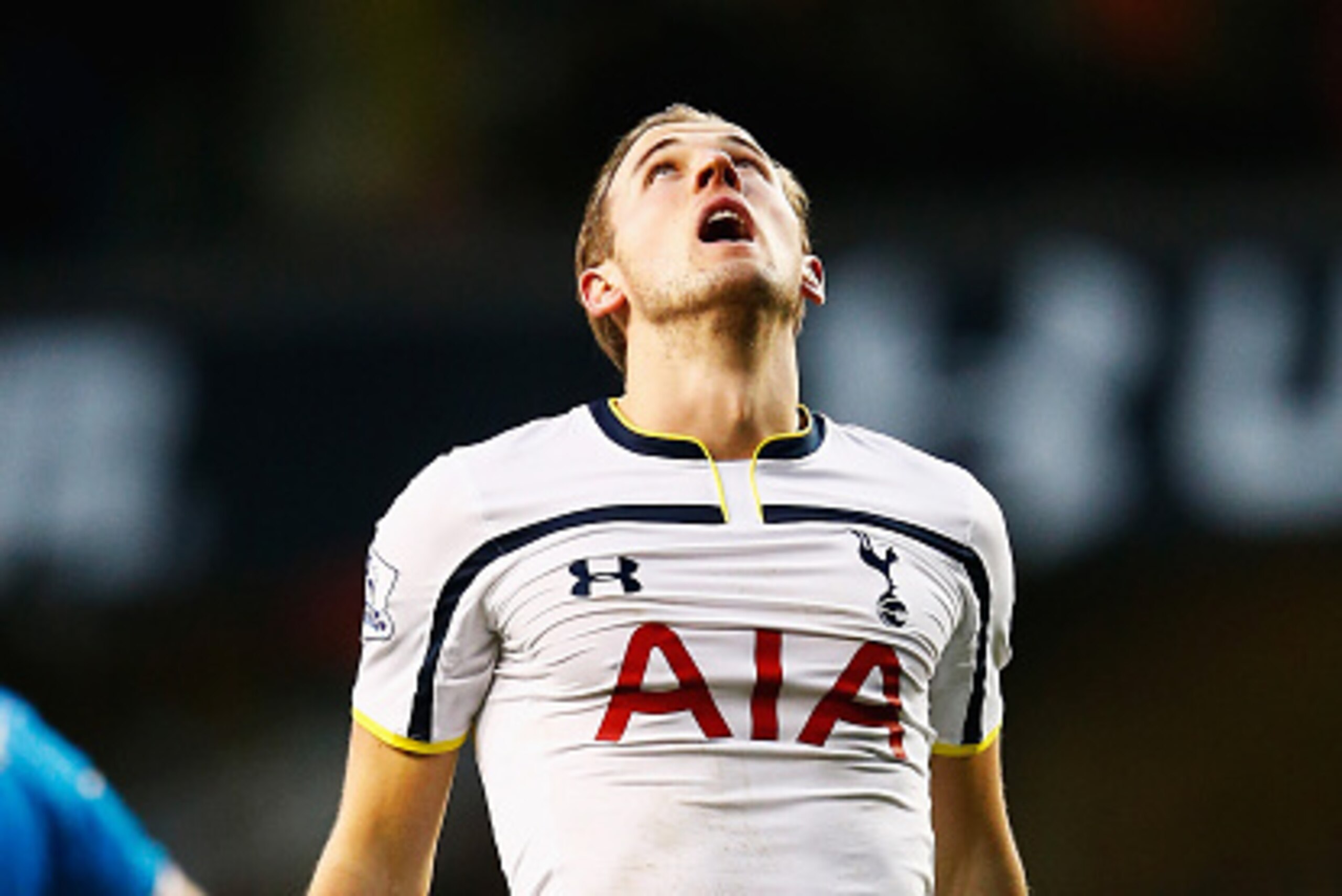 LONDON, ENGLAND - JANUARY 17: Harry Kane of Tottenham Hotspur reacts during the Barclays Premier League match between Tottenham Hotspur and Sunderland at White Hart Lane on January 17, 2015 in London, England.  (Photo by Julian Finney/Getty Images)