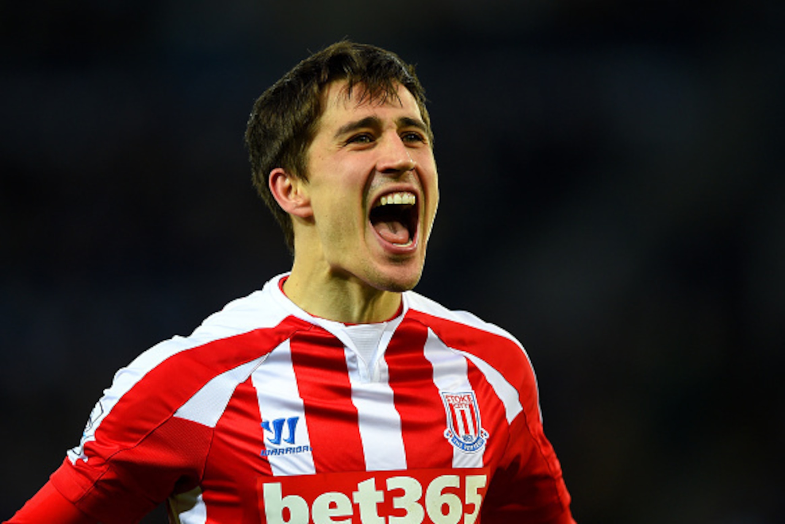 LEICESTER, ENGLAND - JANUARY 17:  Bojan Krkic of Stoke City celebrates after scoring the opening goal during the Barclays Premier League match between Leicester City and Stoke City at The King Power Stadium on January 17, 2015 in Leicester, England.  (Pho