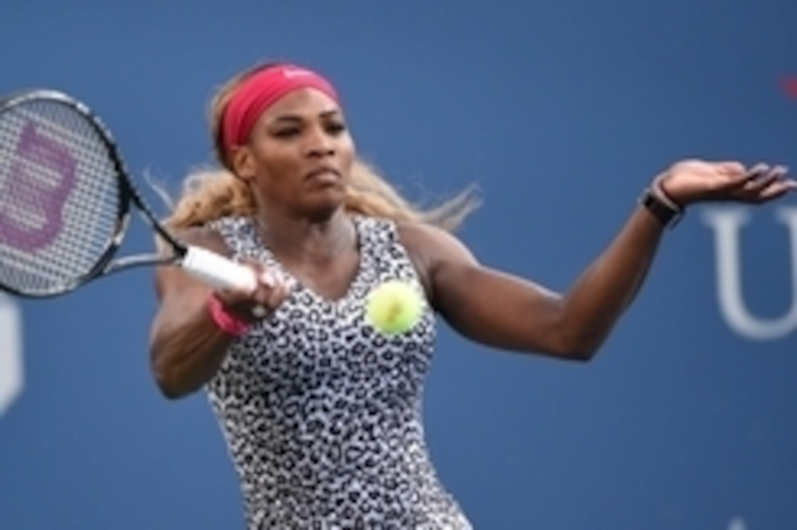 Sep 7, 2014; New York, NY, USA; Serena Williams (USA) during the match against Caroline Wozniacki (DEN) in the women's singles final of the 2014 U.S. Open tennis tournament at USTA Billie Jean King National Tennis Center. Mandatory Credit: Robert Deutsch-