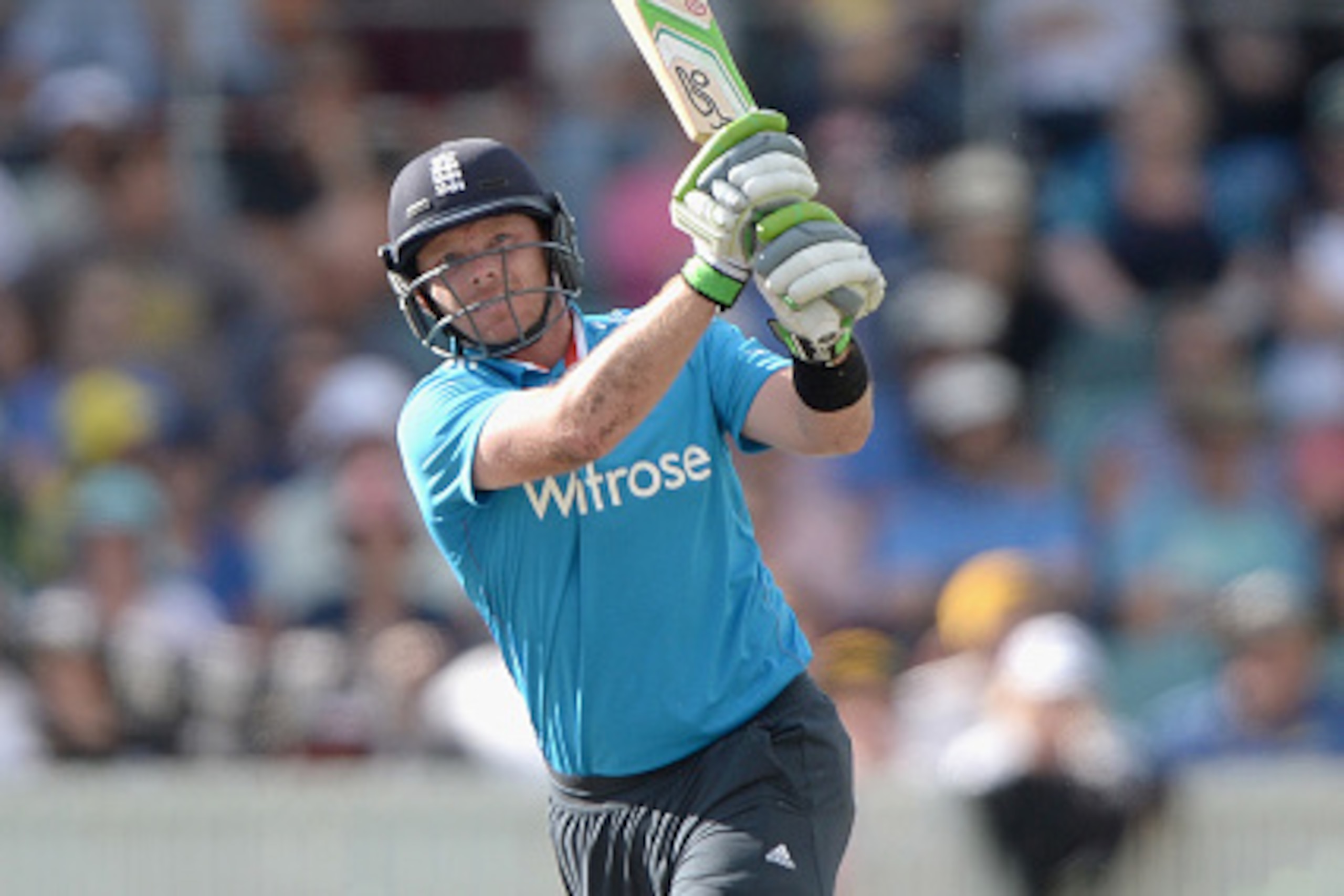 CANBERRA, AUSTRALIA - JANUARY 14: Ian Bell of England hits out for six runs during the tour match between the Prime Ministers XI and England at Manuka Oval on January 14, 2015 in Canberra, Australia. (Photo by Gareth Copley/Getty Images) CANBERRA, AUSTRALIA - JANUARY 14: Ian Bell of England hits out for six runs during the tour match between the Prime Ministers XI and England at Manuka Oval on January 14, 2015 in Canberra, Australia. (Photo by Gareth Copley/Getty Images)