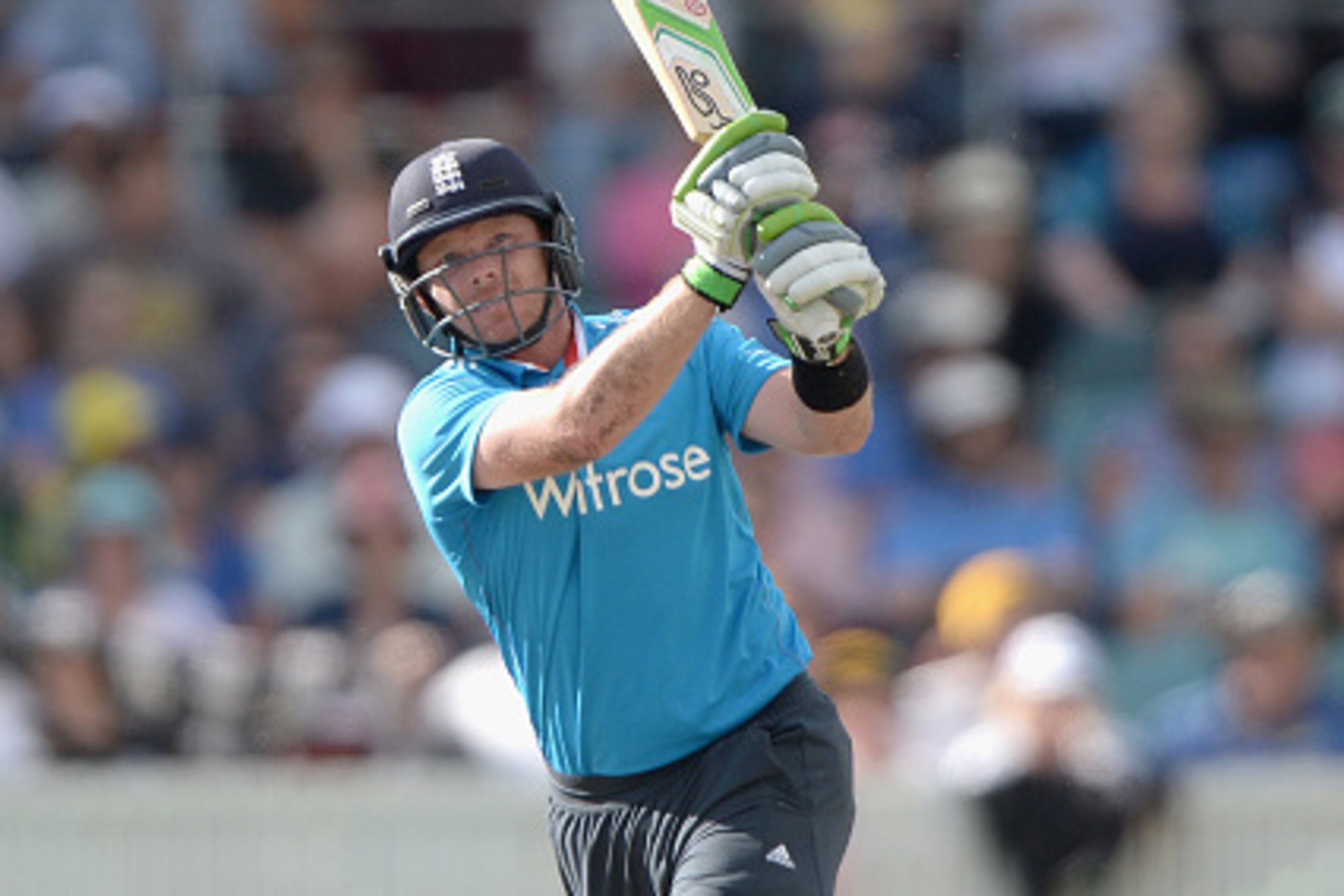 CANBERRA, AUSTRALIA - JANUARY 14: Ian Bell of England hits out for six runs during the tour match between the Prime Ministers XI and England at Manuka Oval on January 14, 2015 in Canberra, Australia. (Photo by Gareth Copley/Getty Images) CANBERRA, AUSTRALIA - JANUARY 14: Ian Bell of England hits out for six runs during the tour match between the Prime Ministers XI and England at Manuka Oval on January 14, 2015 in Canberra, Australia. (Photo by Gareth Copley/Getty Images)
