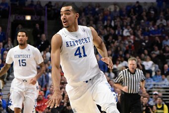 CHICAGO, IL- DECEMBER 20: Kentucky Wildcats forward Trey Lyles (41) during the first half of the CBS Sports Classic on December 20, 2014 at the United Center in Chicago, Illinois. (Photo by David Banks/Getty Images)