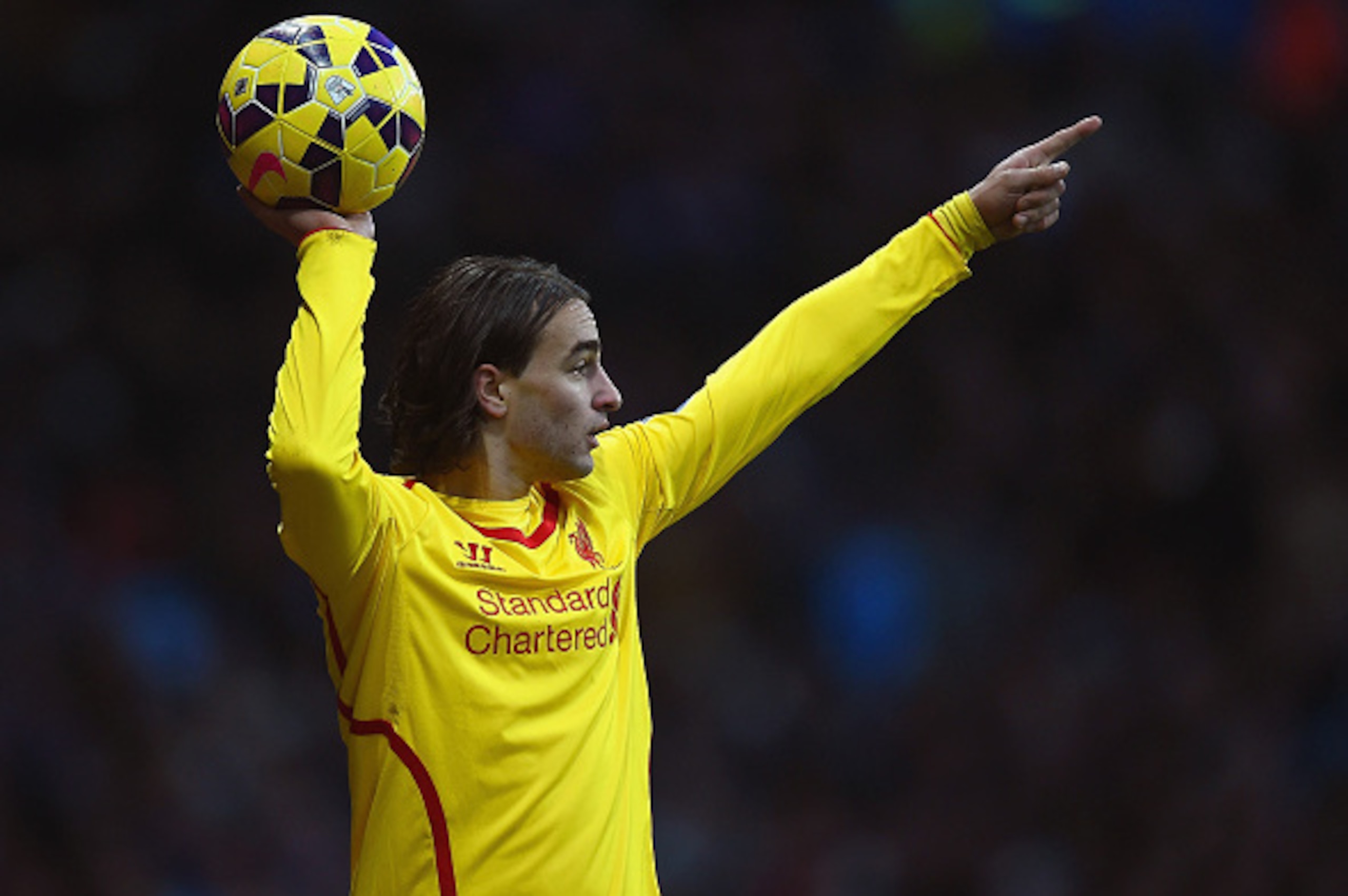 BIRMINGHAM, ENGLAND - JANUARY 17: Lazar Markovic of Liverpool takes a throw in during the Barclays Premier League match between Aston Villa and Liverpool at Villa Park on January 17, 2015 in Birmingham, England. (Photo by Laurence Griffiths/Getty Images BIRMINGHAM, ENGLAND - JANUARY 17: Lazar Markovic of Liverpool takes a throw in during the Barclays Premier League match between Aston Villa and Liverpool at Villa Park on January 17, 2015 in Birmingham, England. (Photo by Laurence Griffiths/Getty Images
