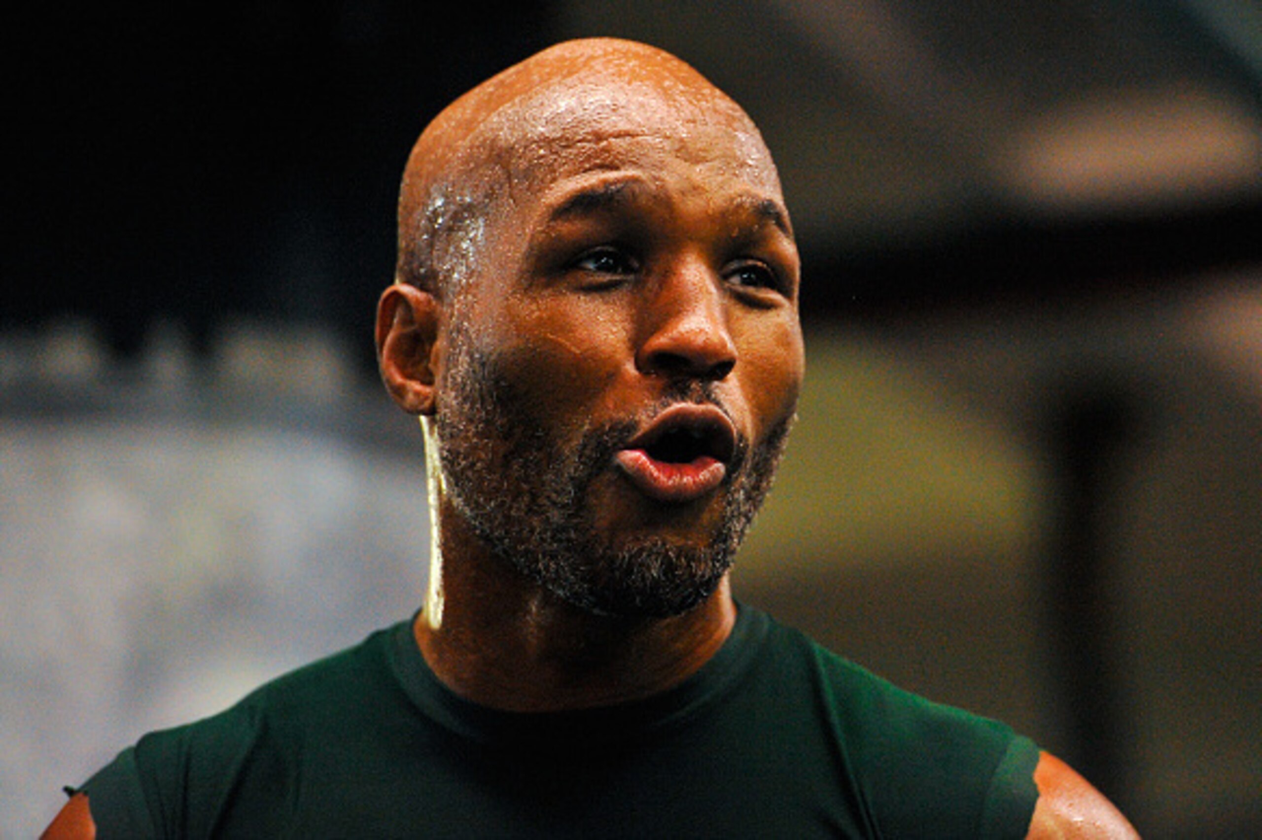 NEW YORK, NY - NOVEMBER 04:  Bernard Hopkins looks on during a workout for an upcoming fight against Sergey Kovalev at Gleason's Gym on November 4, 2014 in the Brooklyn borough of New York City.  (Photo by Alex Goodlett/Getty Images)