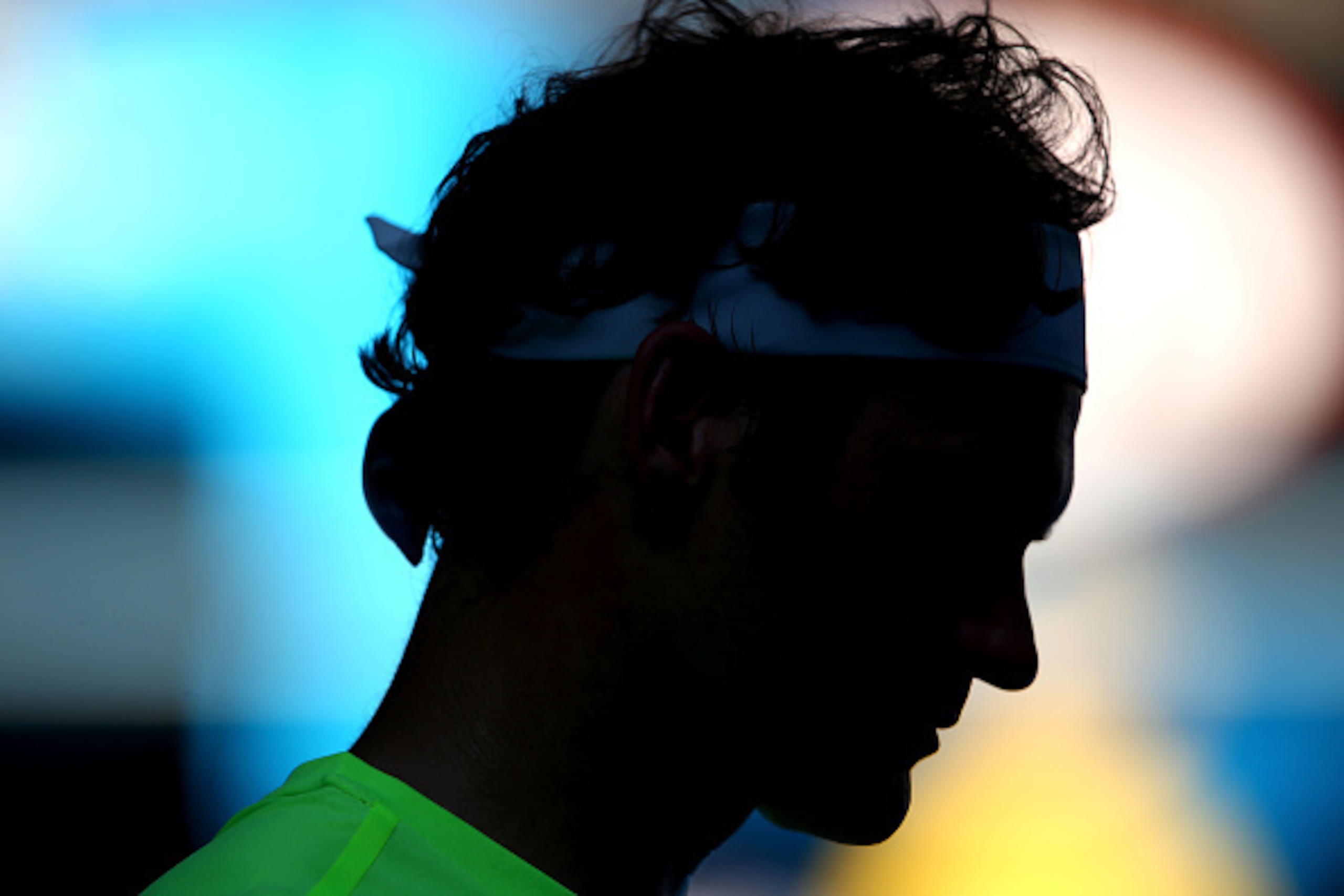 MELBOURNE, AUSTRALIA - JANUARY 21:  Roger Federer of Switzerland looks on in his second round match against Simone Bolelli of Italy during day three of the 2015 Australian Open at Melbourne Park on January 21, 2015 in Melbourne, Australia.  (Photo by Cliv