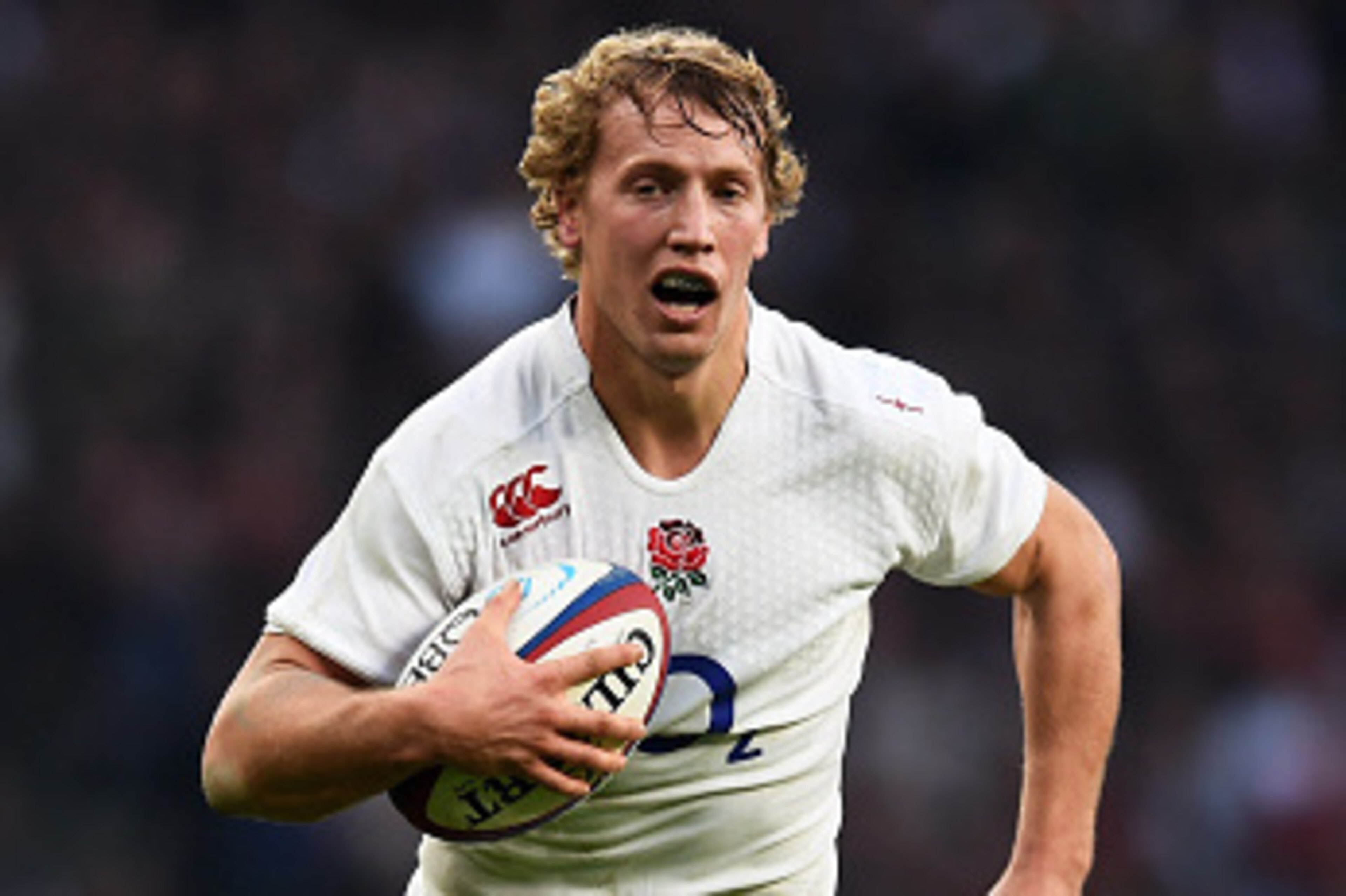 LONDON, ENGLAND - NOVEMBER 29:  Billy Twelvetrees of England runs with the ball during the QBE international match between England and Australia at Twickenham Stadium on November 29, 2014 in London, England.  (Photo by Shaun Botterill/Getty Images)