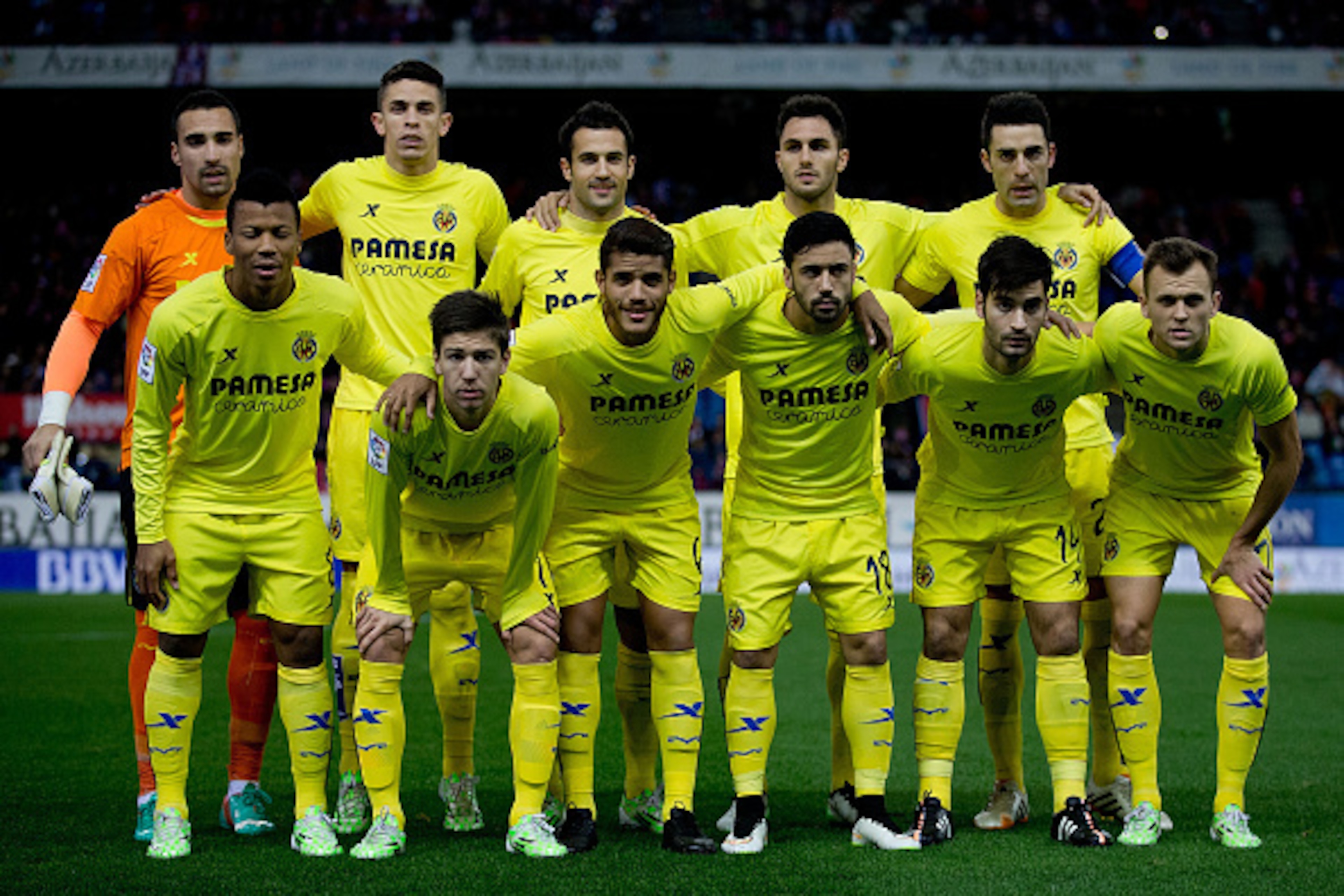 MADRID, SPAIN - DECEMBER 14: Villarreal CF line up prior to start the La Liga match between Club Atletico de Madrid and Villarreal CF at Vicente Calderon Stadium on December 14, 2014 in Madrid, Spain. (Photo by Gonzalo Arroyo Moreno/Getty Images) MADRID, SPAIN - DECEMBER 14: Villarreal CF line up prior to start the La Liga match between Club Atletico de Madrid and Villarreal CF at Vicente Calderon Stadium on December 14, 2014 in Madrid, Spain. (Photo by Gonzalo Arroyo Moreno/Getty Images)