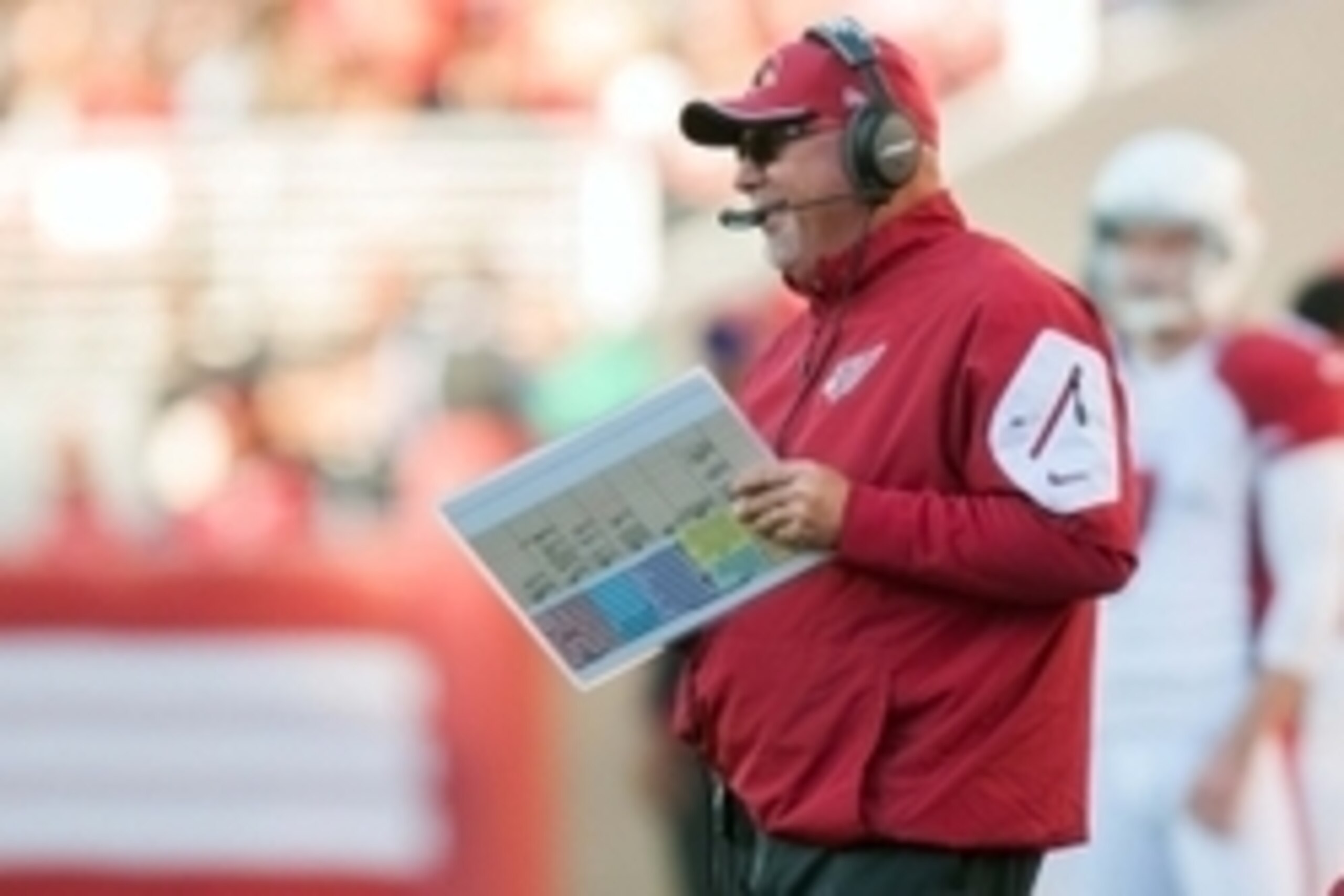 Dec 28, 2014; Santa Clara, CA, USA; Arizona Cardinals head coach Bruce Arians looks on during the second quarter of the game against the San Francisco 49ers at Levi's Stadium. Mandatory Credit: Ed Szczepanski-USA TODAY Sports