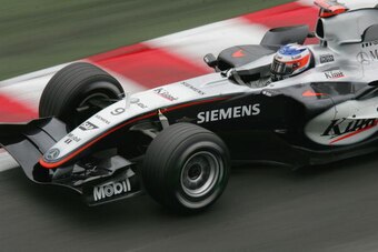 MAGNY COURS, FRANCE - JULY 2: Kimi Raikkonen of Finland and Mclaren in action during qualifying for the French F1 Grand Prix at the Circuit Nevers on July 2, 2005 in Magny Cours, France.  (Photo by Clive Rose/Getty Images)