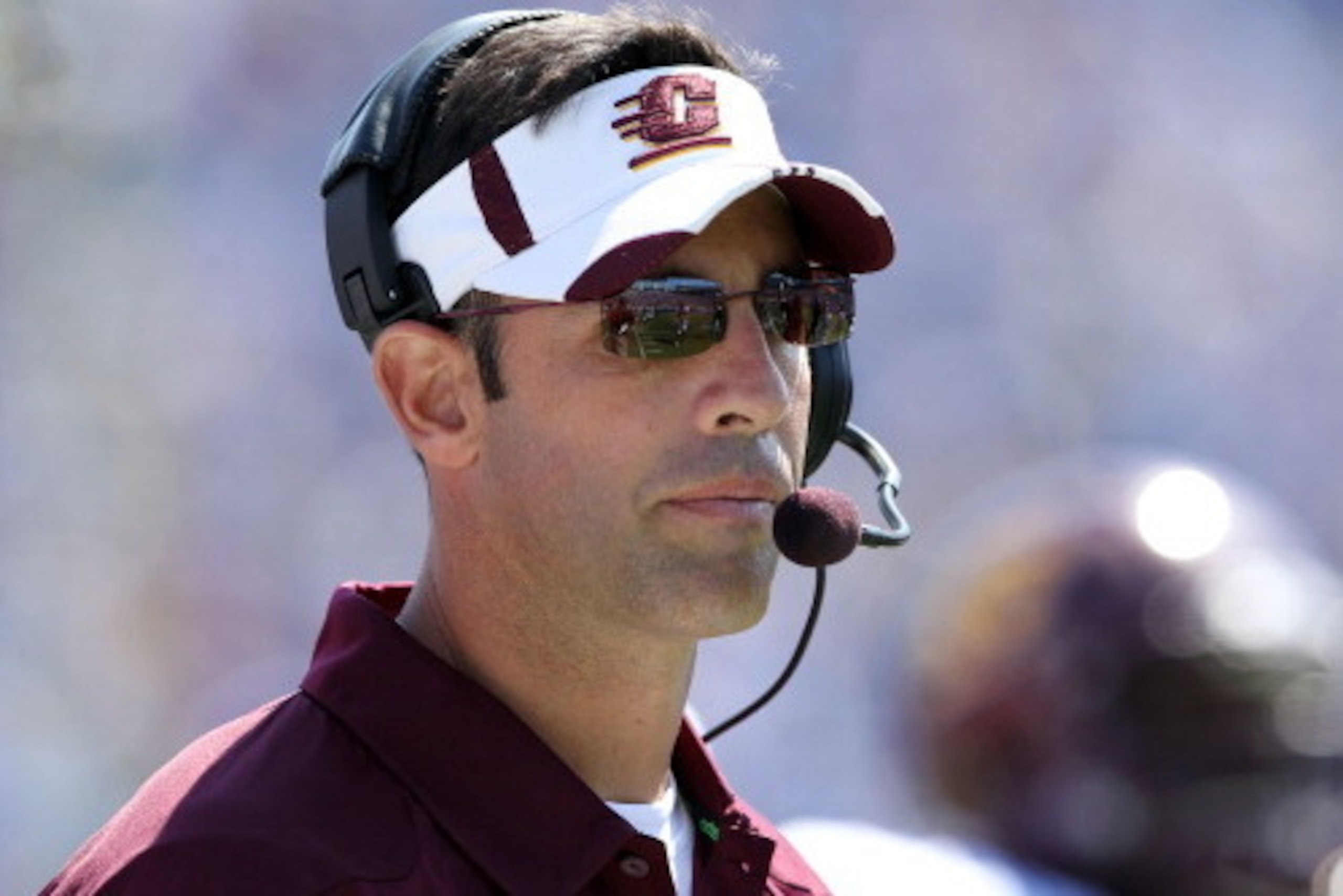 LEXINGTON, KY - SEPTEMBER 10:  Dan Enos the head coach of the Central Michigan Chipewas takes in the action during the game against the Kentucky Wildcats at Commonwealth Stadium on September 10, 2011 in Lexington, Kentucky.  (Photo by Andy Lyons/Getty Ima