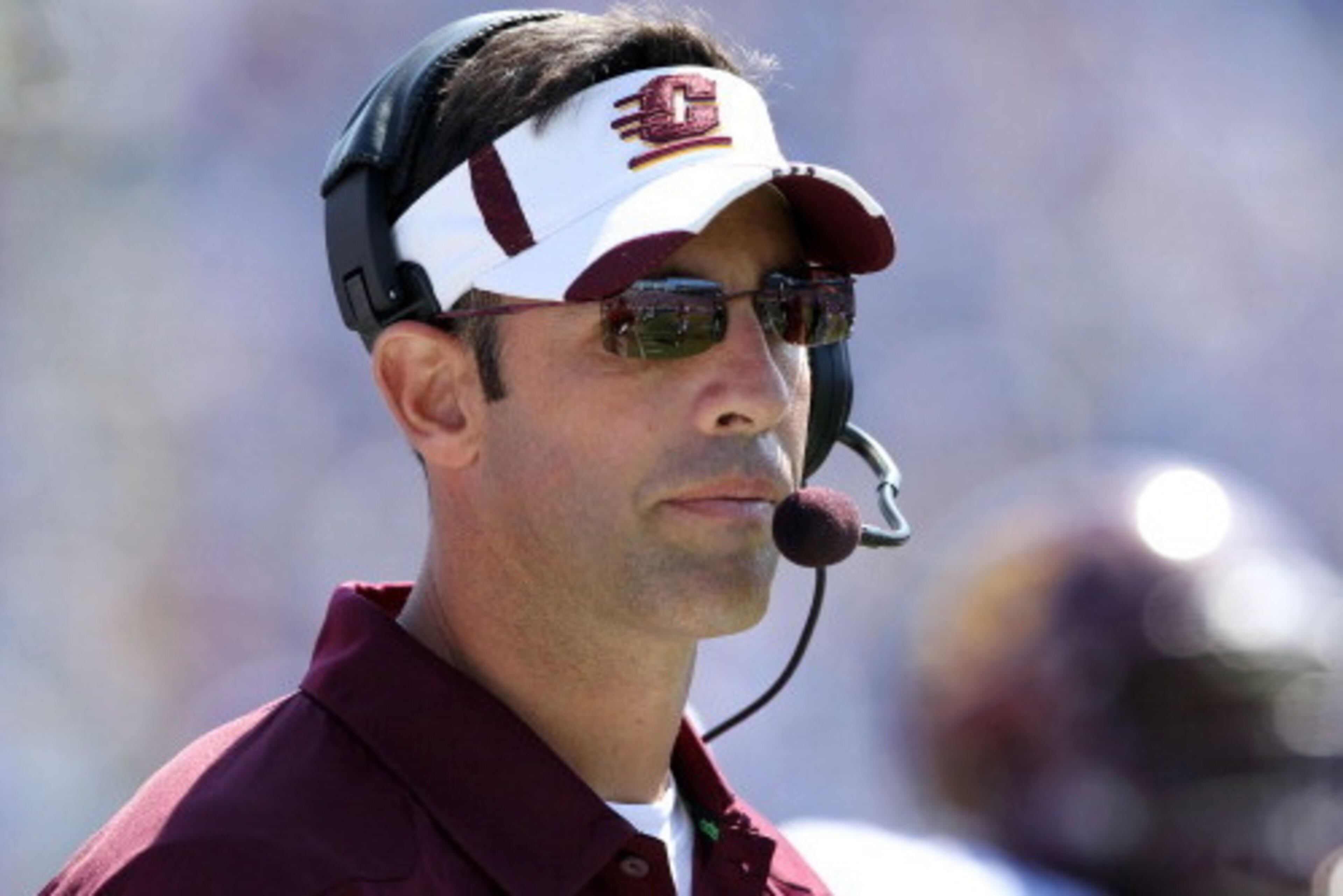 LEXINGTON, KY - SEPTEMBER 10:  Dan Enos the head coach of the Central Michigan Chipewas takes in the action during the game against the Kentucky Wildcats at Commonwealth Stadium on September 10, 2011 in Lexington, Kentucky.  (Photo by Andy Lyons/Getty Ima