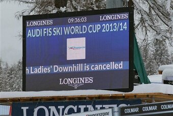 Originally scheduled for the Saturday, the second of Cortina d'Ampezzo's two downhill races was moved to Sunday. Thankfully the weather brightened up.