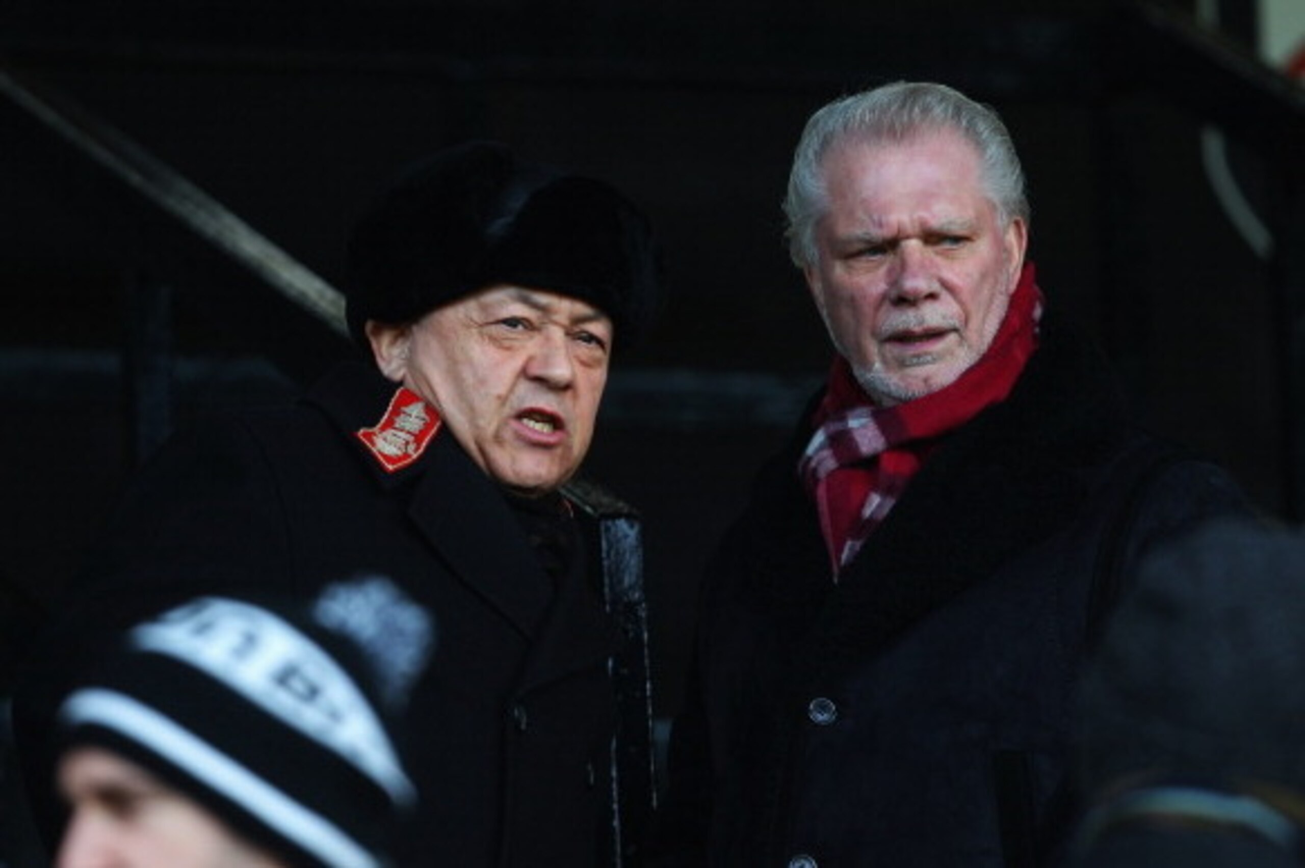 LONDON, ENGLAND - DECEMBER 26: West Ham United owners David Sullivan (L) and David Gold look on prior to the Barclays Premier League match between Fulham and West Ham United at Craven Cottage on December 26, 2010 in London, England. (Photo by Clive Rose/ LONDON, ENGLAND - DECEMBER 26: West Ham United owners David Sullivan (L) and David Gold look on prior to the Barclays Premier League match between Fulham and West Ham United at Craven Cottage on December 26, 2010 in London, England. (Photo by Clive Rose/
