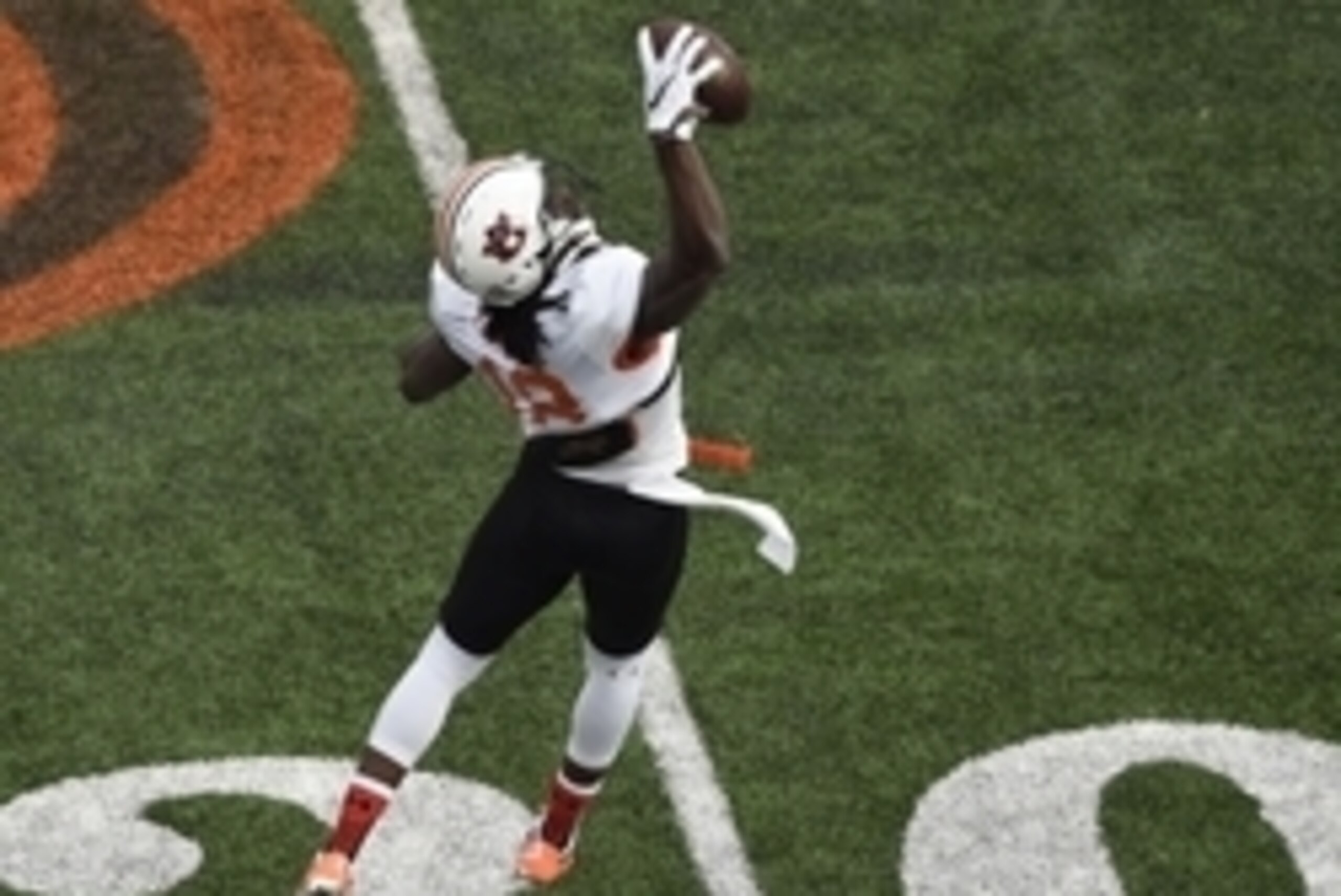 Jan 22, 2015; Mobile, AL, USA; South squad wide receiver Sammie Coates of Auburn (18) pulls down a pass during Senior Bowl practice at Ladd-Peebles Stadium. Mandatory Credit: John David Mercer-USA TODAY Sports