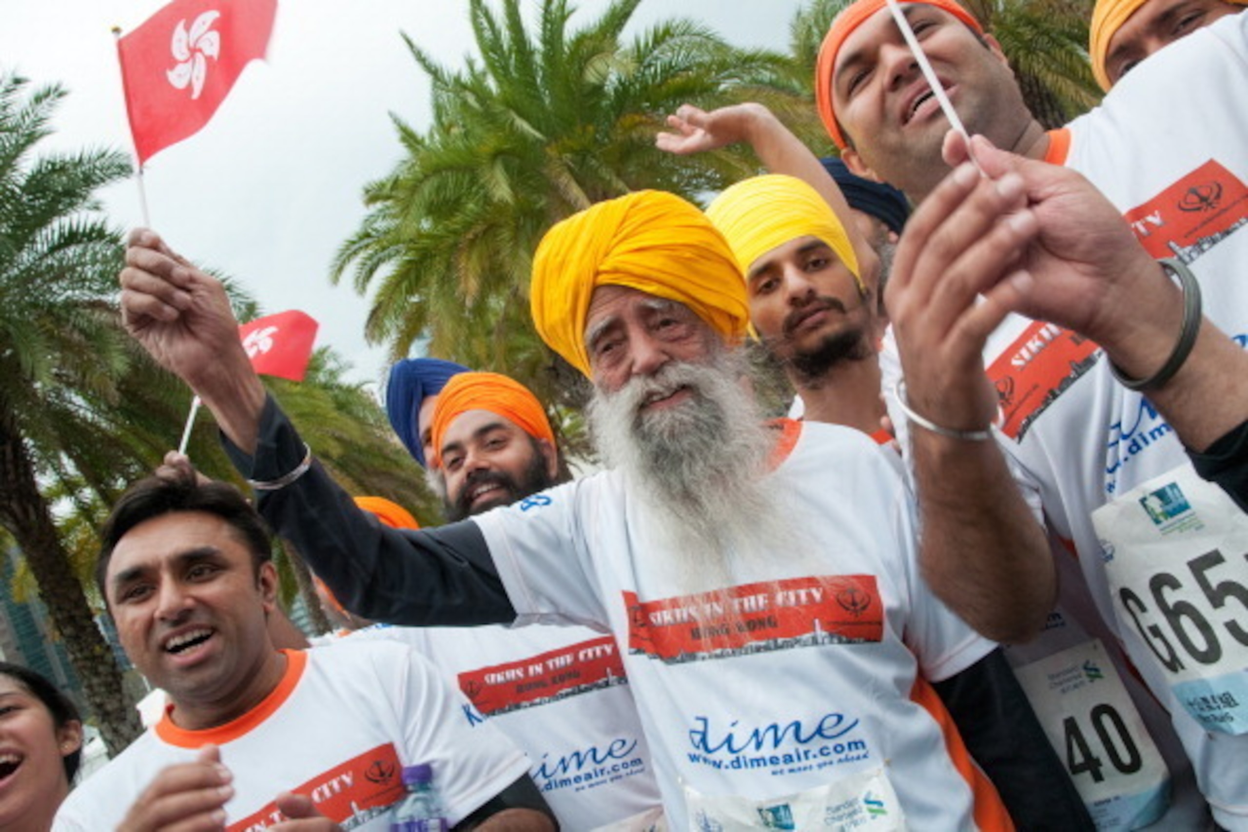 HONG KONG - FEBRUARY 24: Fauja Singh, 101-years-old, participates in the 10K run, during the 2013 Hong Kong Marathon on February 24, 2013 in Hong Kong. (Photo by Jayne Russell/Getty Images) HONG KONG - FEBRUARY 24: Fauja Singh, 101-years-old, participates in the 10K run, during the 2013 Hong Kong Marathon on February 24, 2013 in Hong Kong. (Photo by Jayne Russell/Getty Images)