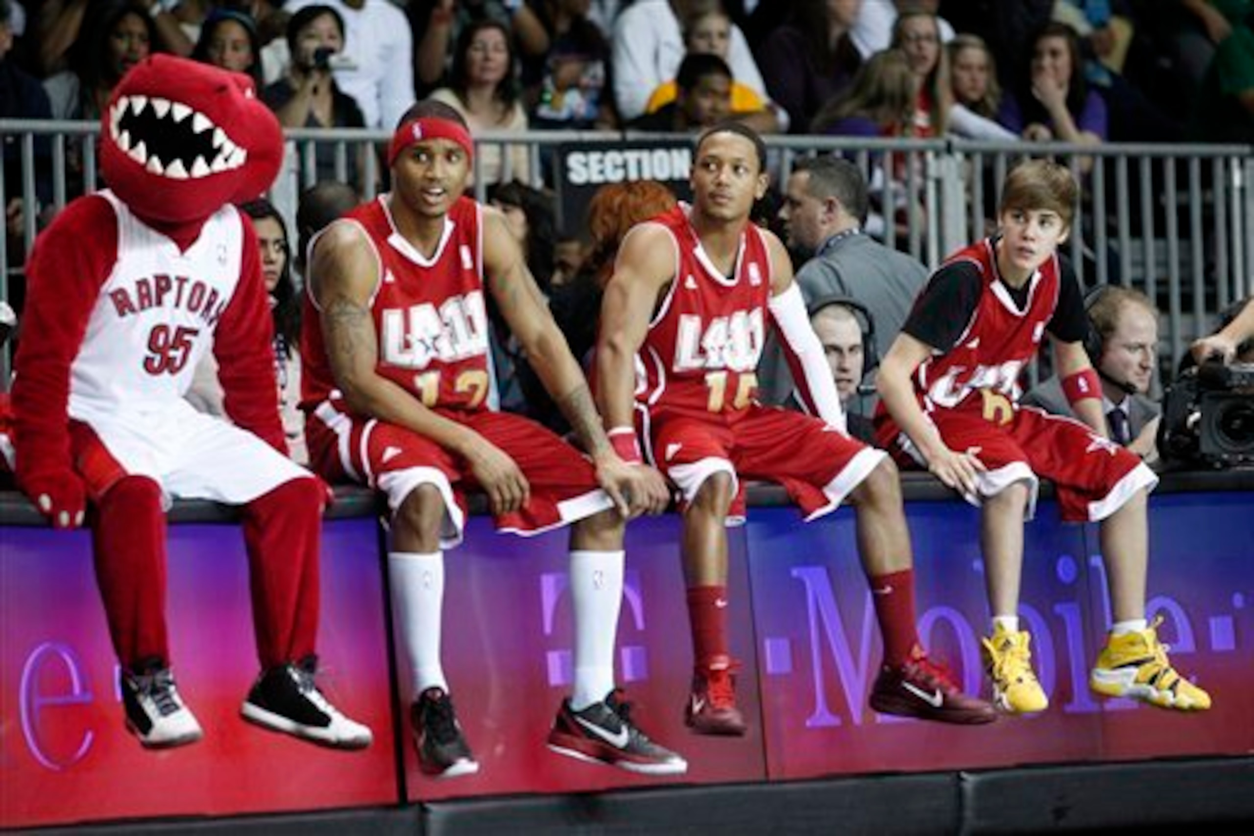 Bieber at the All-Star Celebrity Game in 2011 Bieber at the All-Star Celebrity Game in 2011