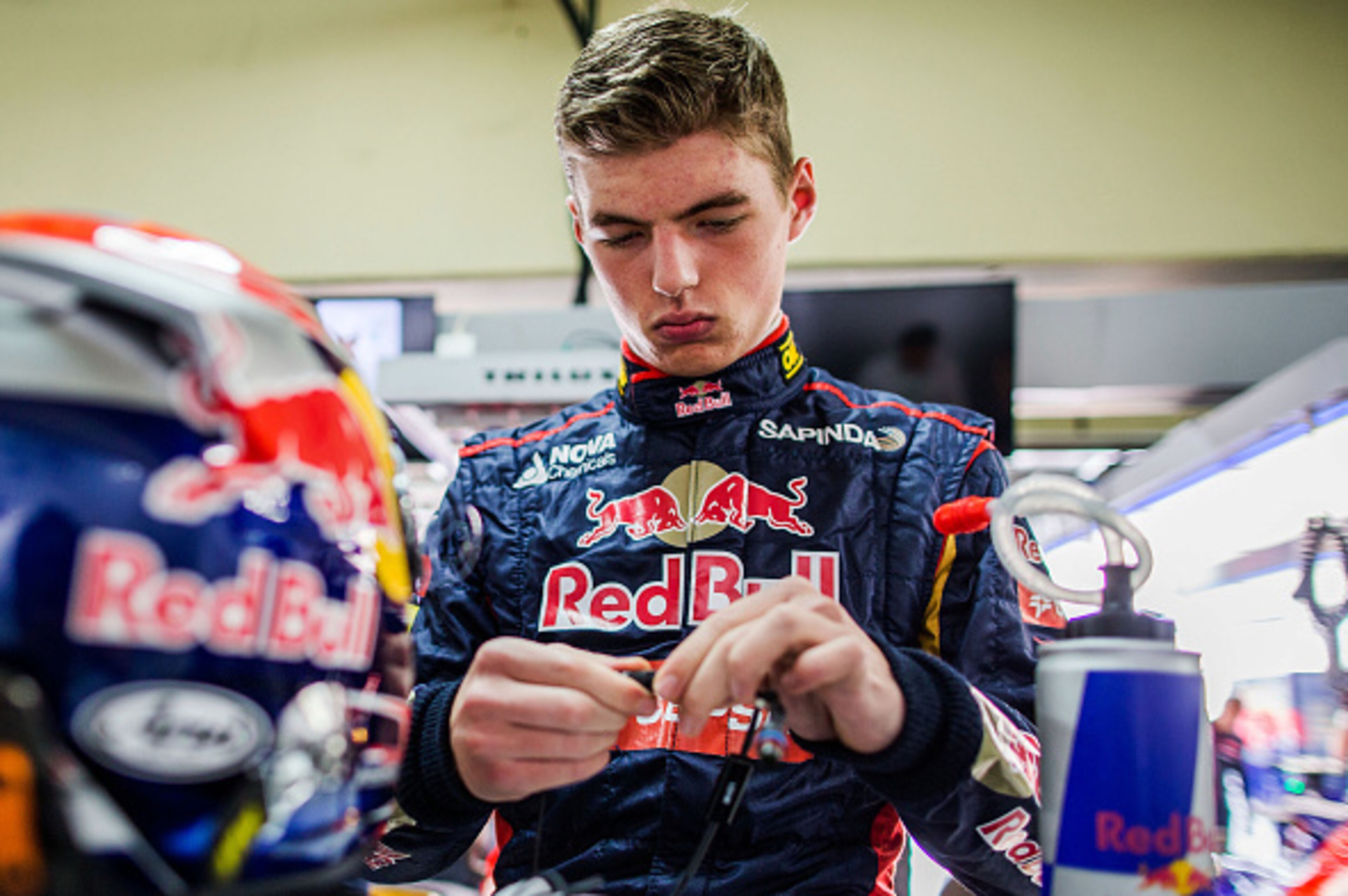 SAO PAULO, BRAZIL - NOVEMBER 07:  (EDITORS NOTE : THESE IMAGES HAVE BEEN DIGITALLY ALTERED)  Max Verstappen of Toro Rosso and The Netherlands during practice for the Brazilian Formula One Grand Prix at Autodromo Jose Carlos Pace on November 7, 2014 in Sao