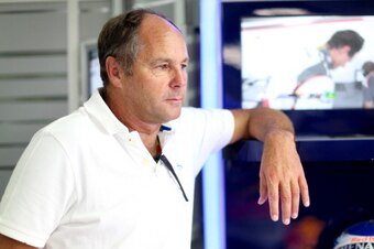 HOCKENHEIM, GERMANY - JULY 19:  Former driver Gerhard Berger looks on in the Infiniti Red Bull Racing garage during qualifying ahead of the German Grand Prix at Hockenheimring on July 19, 2014 in Hockenheim, Germany.  (Photo by Mark Thompson/Getty Images)