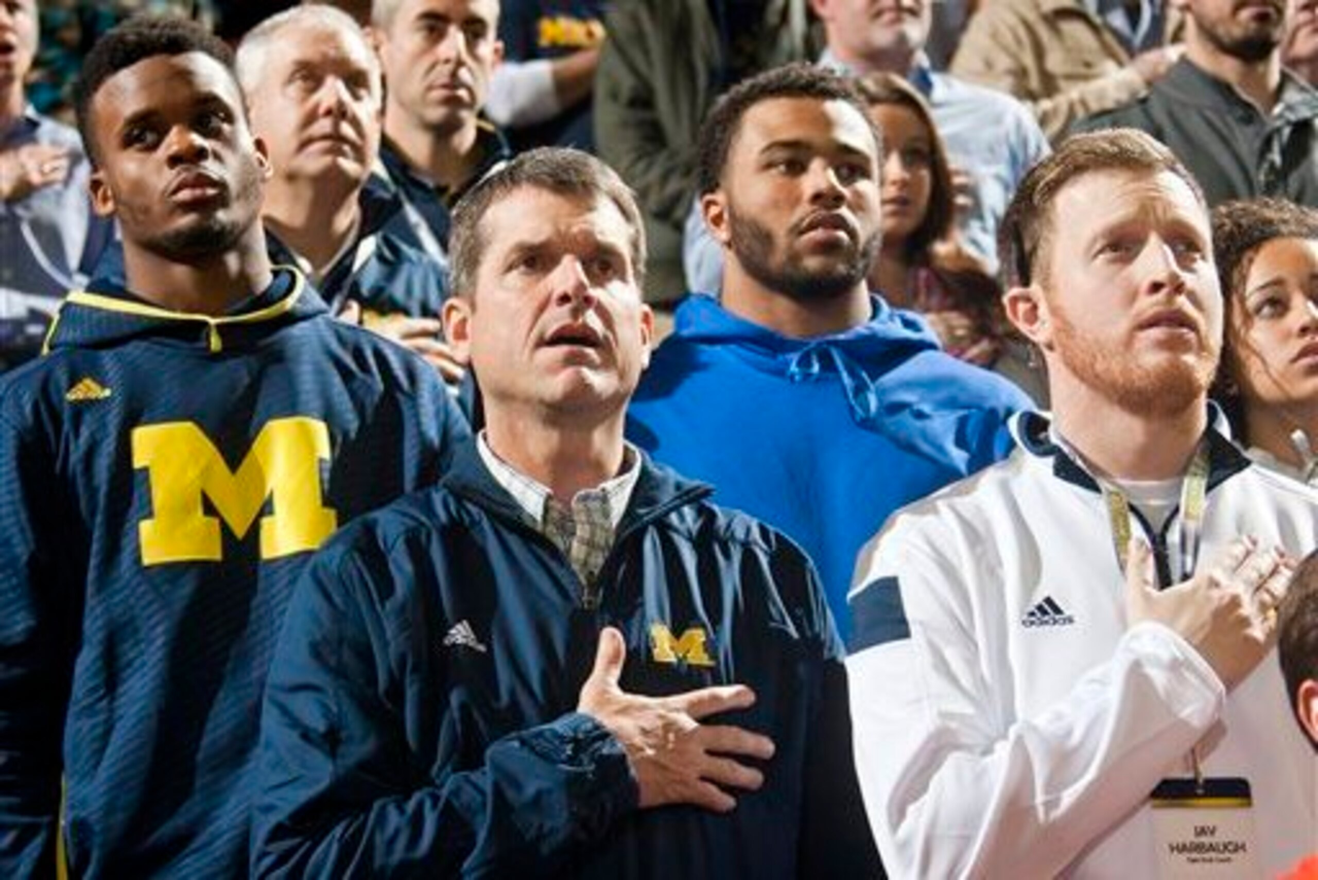 Jim Harbaugh signed his contract with Michigan on Dec. 28, 2014.